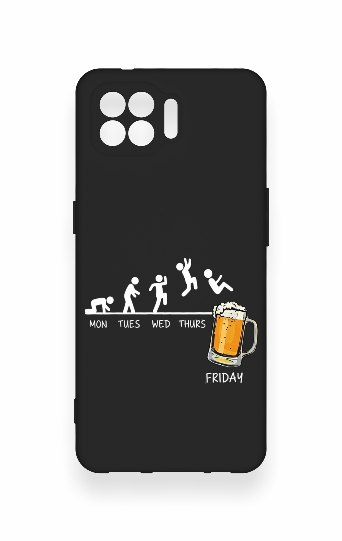 Oppo Reno 4 Lite Uyumlu Fun Day Friday Desenli Silikon Kılıf