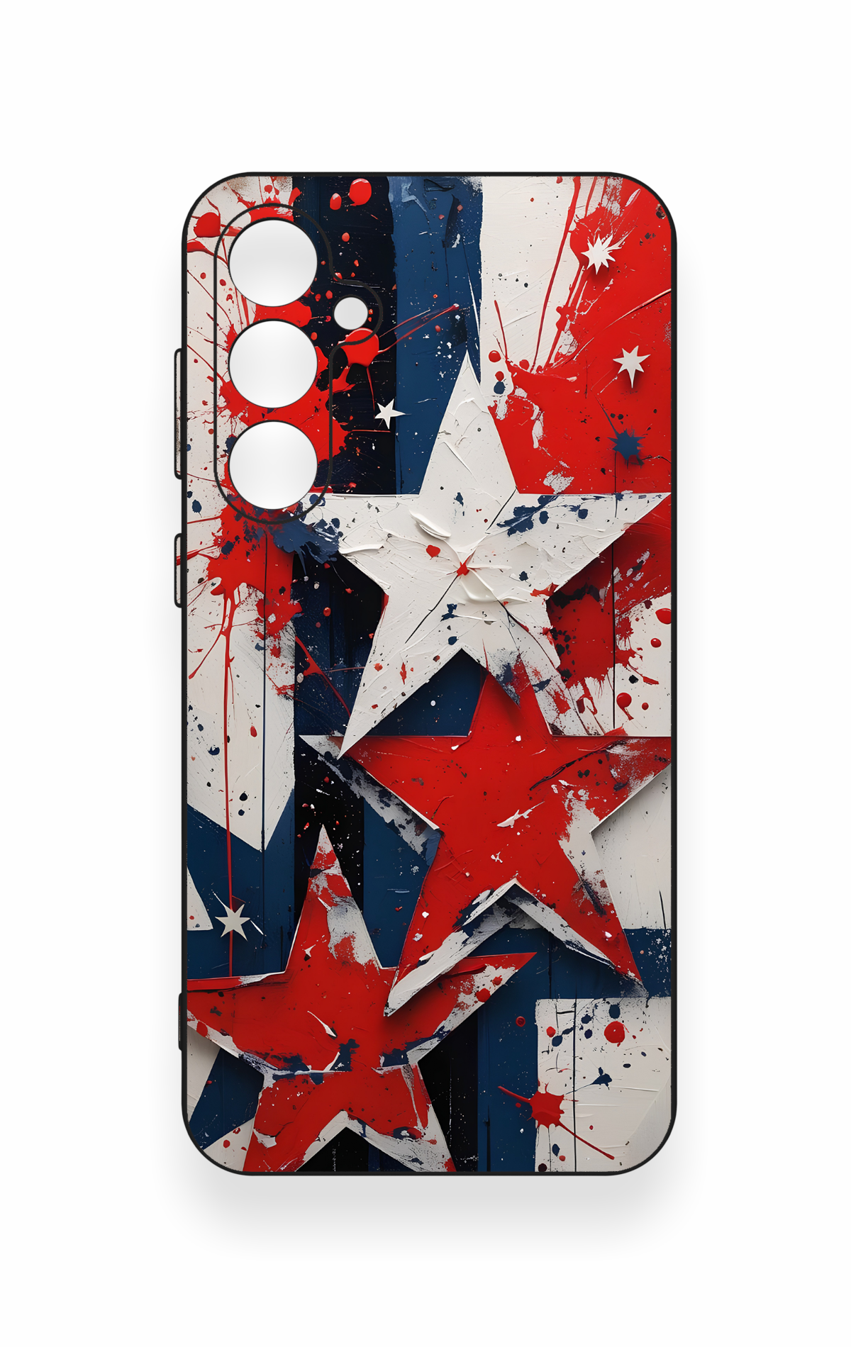 Samsung S23Fe Uyumlu Star Flag Desenli Silikon Kılıf