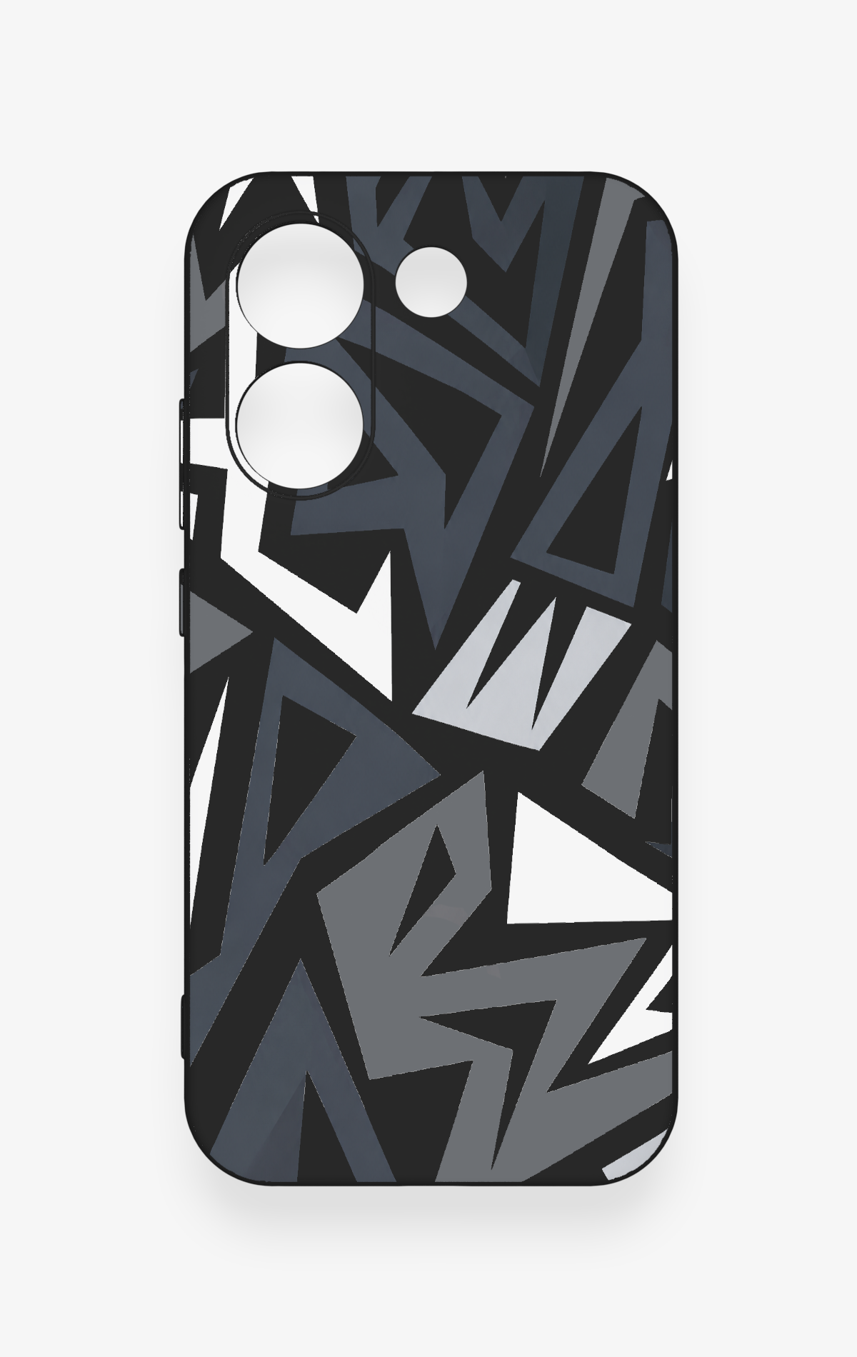 Poco X8 Pro Uyumlu Geometrik Blok Desenli Silikon Kılıf