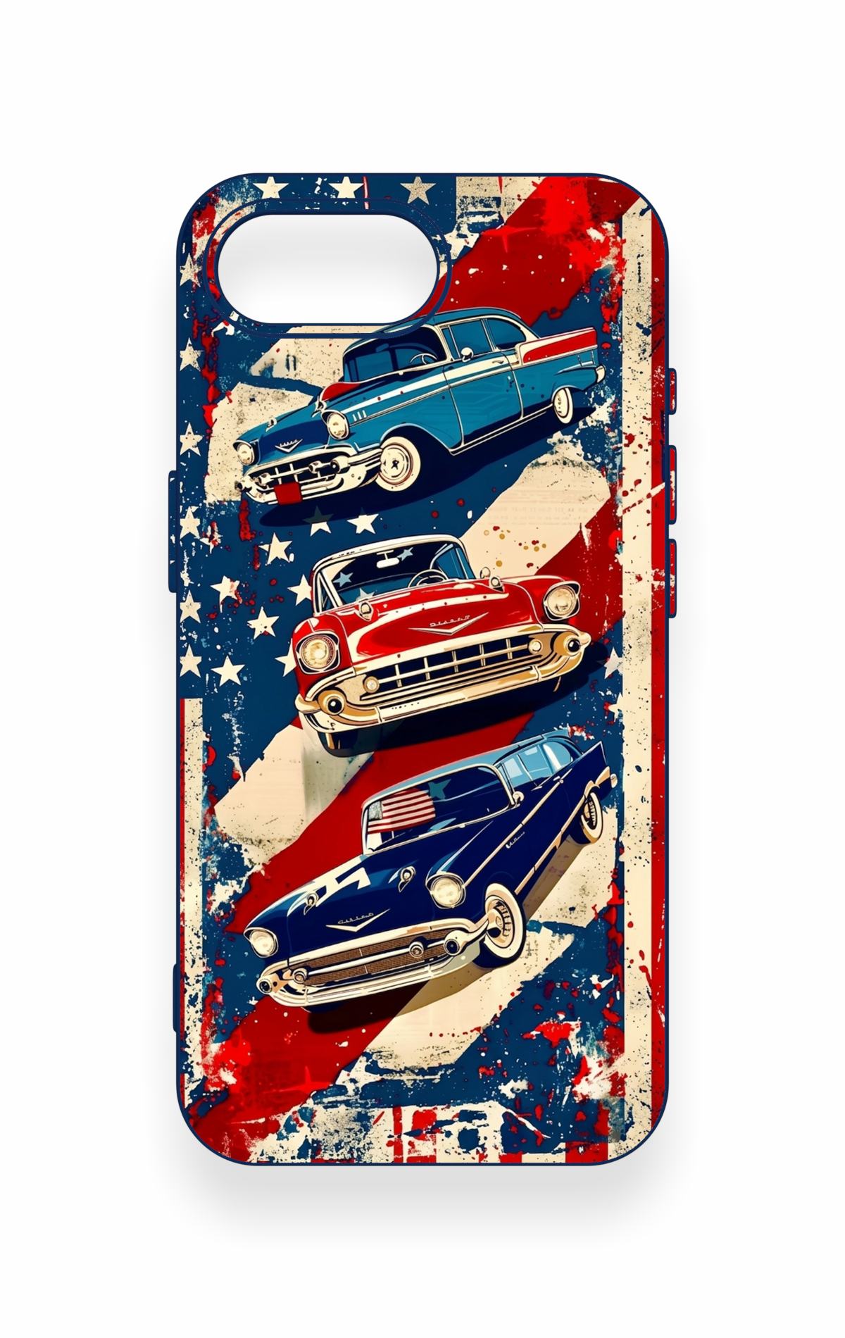iPhone 16E Uyumlu Amerikan Chevrolet Desenli Silikon Kılıf