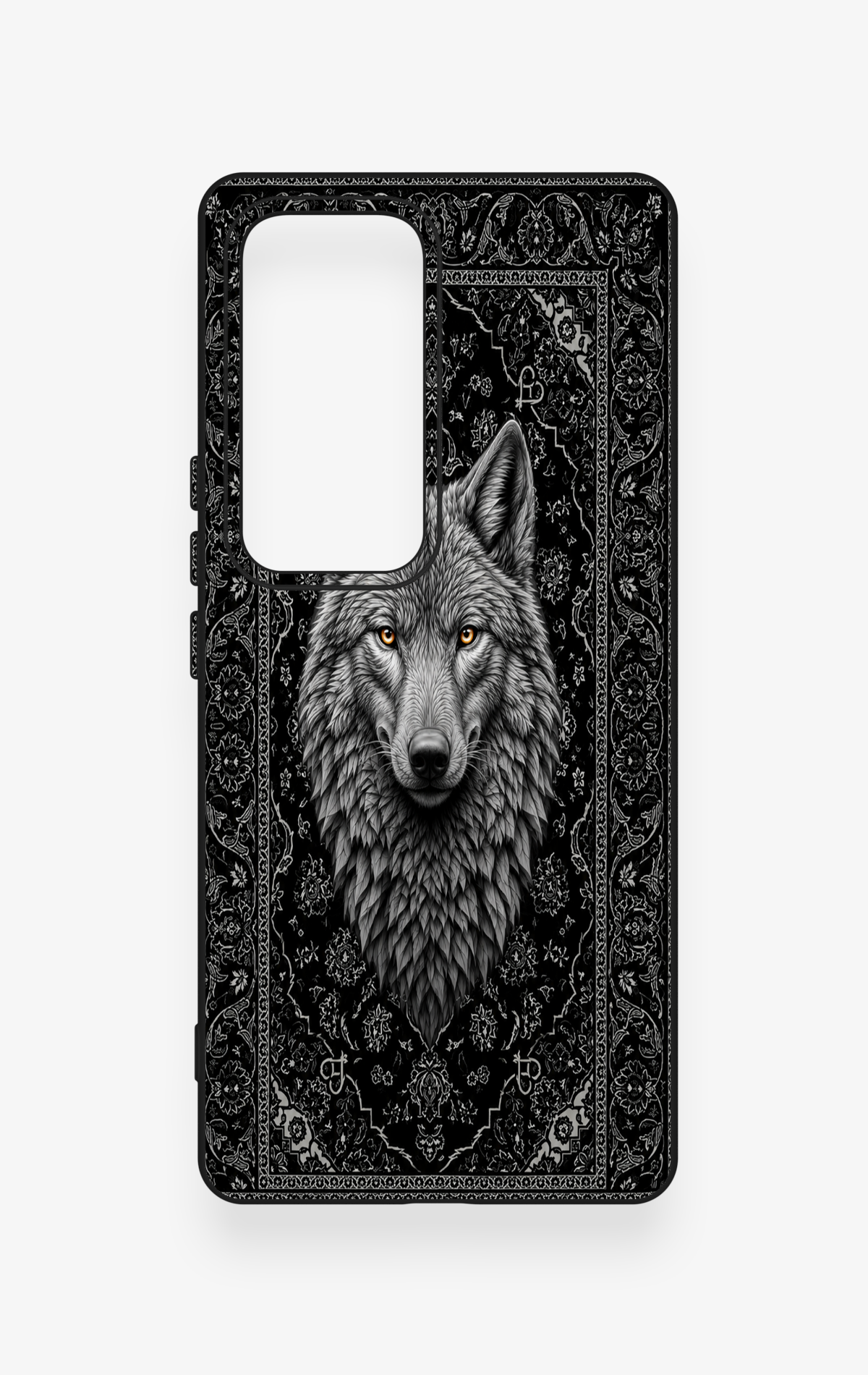 Vivo V30 Uyumlu Etnik Kurt Desenli Silikon Kılıf