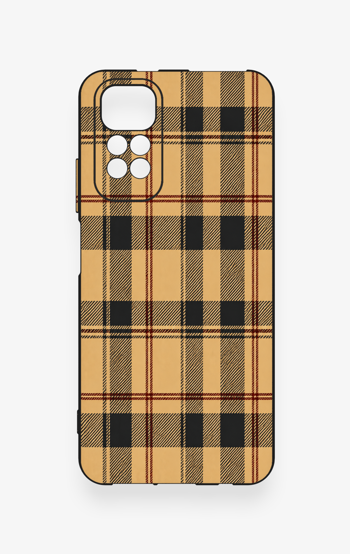 Redmi Note 11S Uyumlu Burberry Ekose Desenli Silikon Kılıf