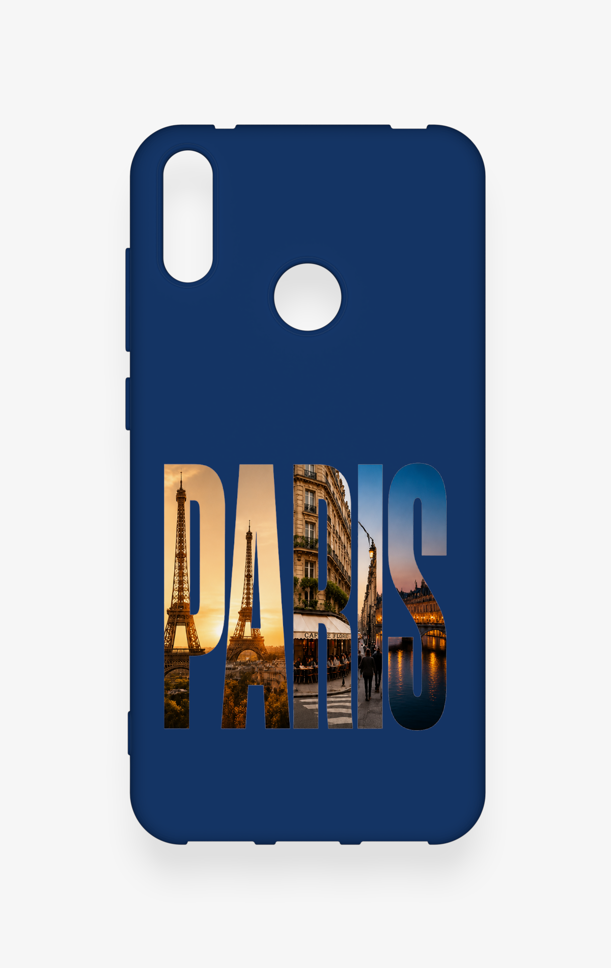 Huawei Y7 2019 Uyumlu Paris Desenli Silikon Kılıf