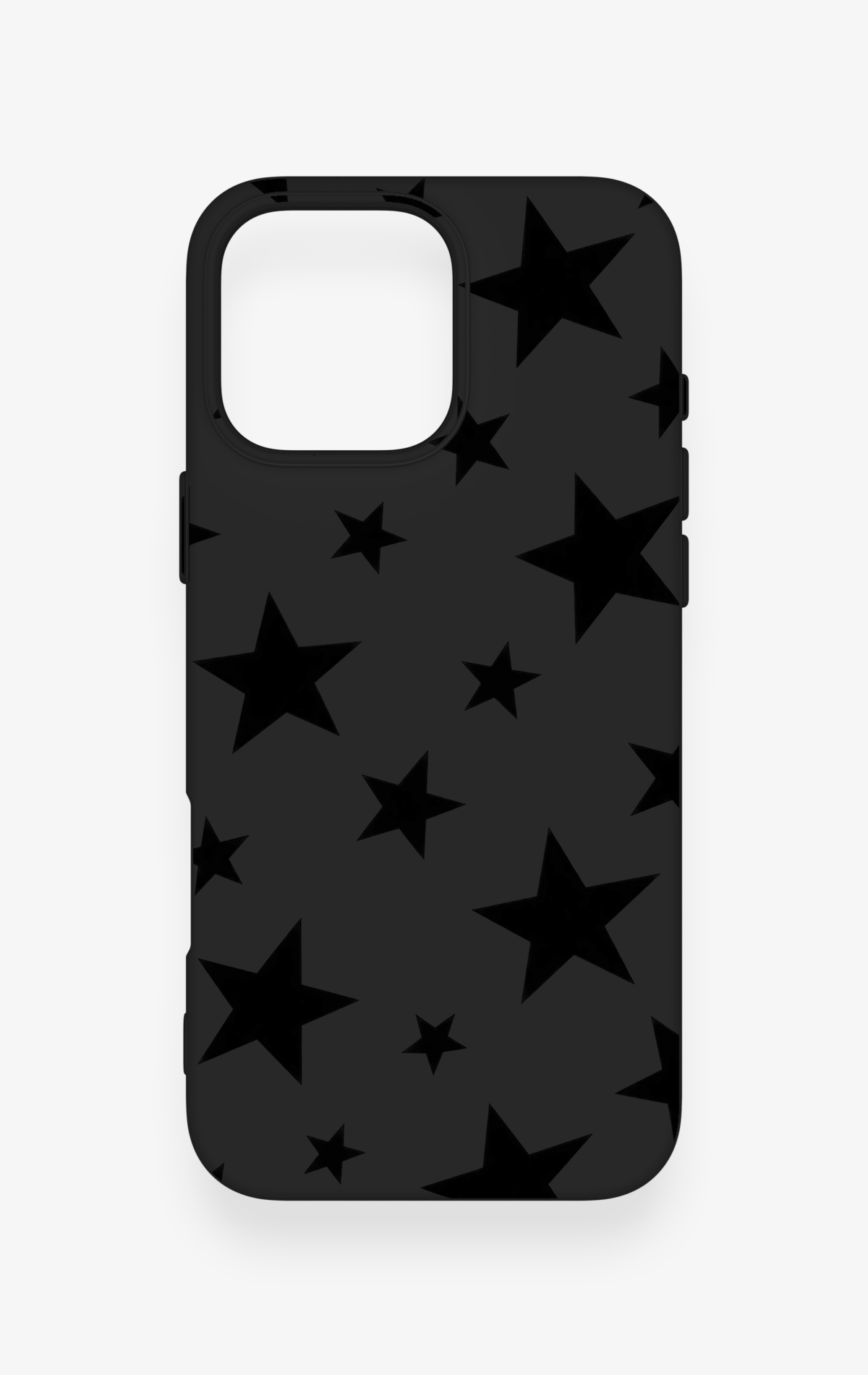 iPhone 16 Pro Max Uyumlu Siyah Star Desenli Silikon Kılıf