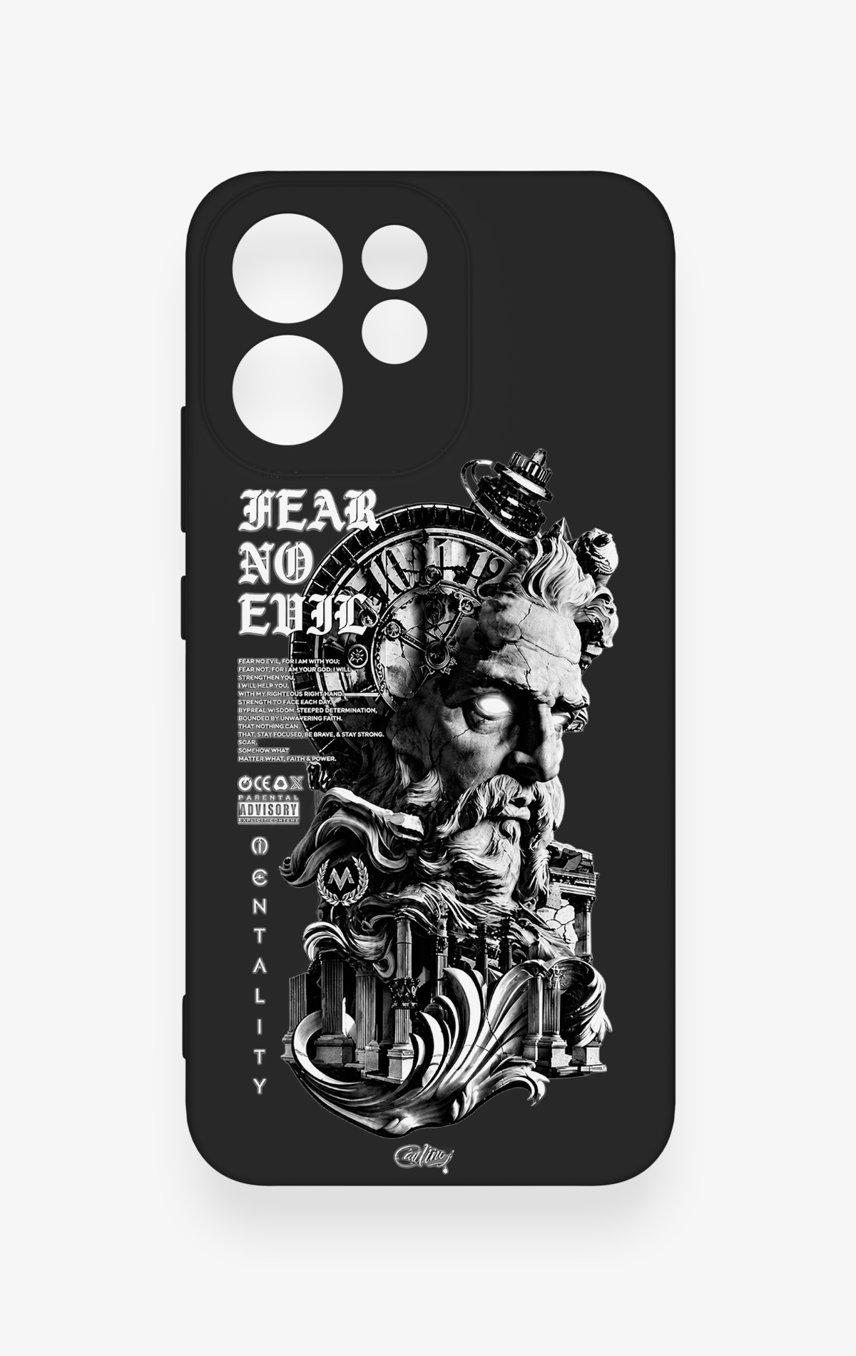 Oppo Reno 15F Uyumlu Fear No Evil Desenli Silikon Kılıf