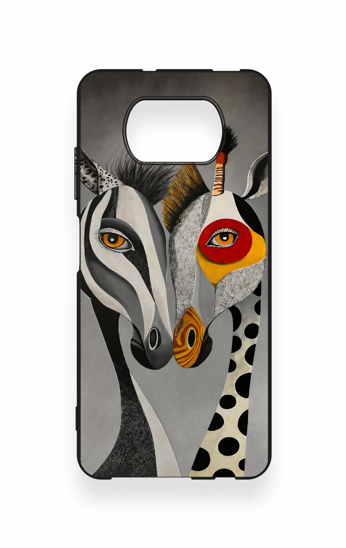 Poco X3 Uyumlu Zebra ve Zürafa Desenli Silikon Kılıf