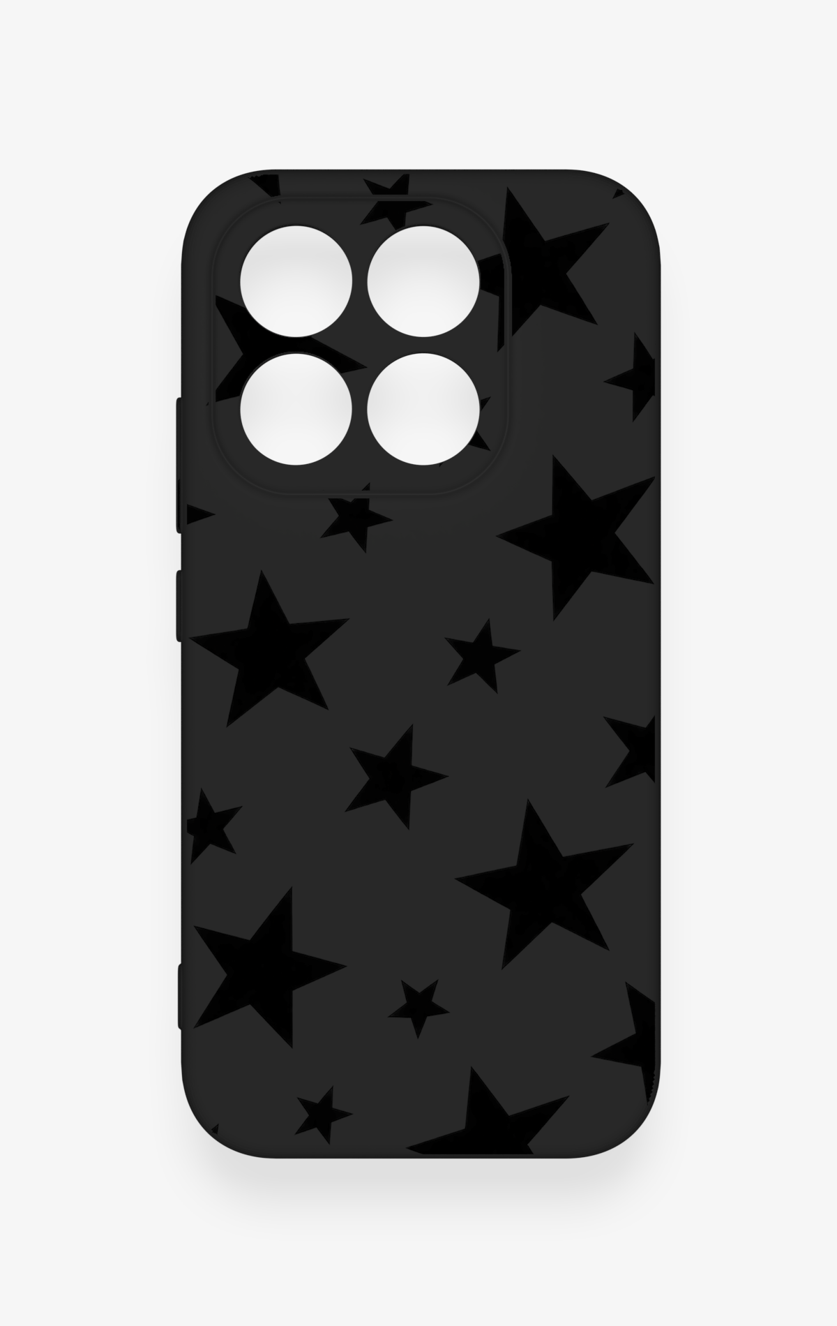 Mi 17 5G Uyumlu Siyah Star Desenli Silikon Kılıf