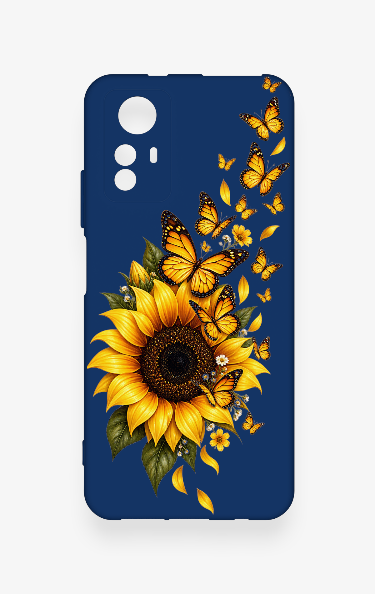 Redmi Note 12S Uyumlu Ayçiçeği Desenli Silikon Kılıf