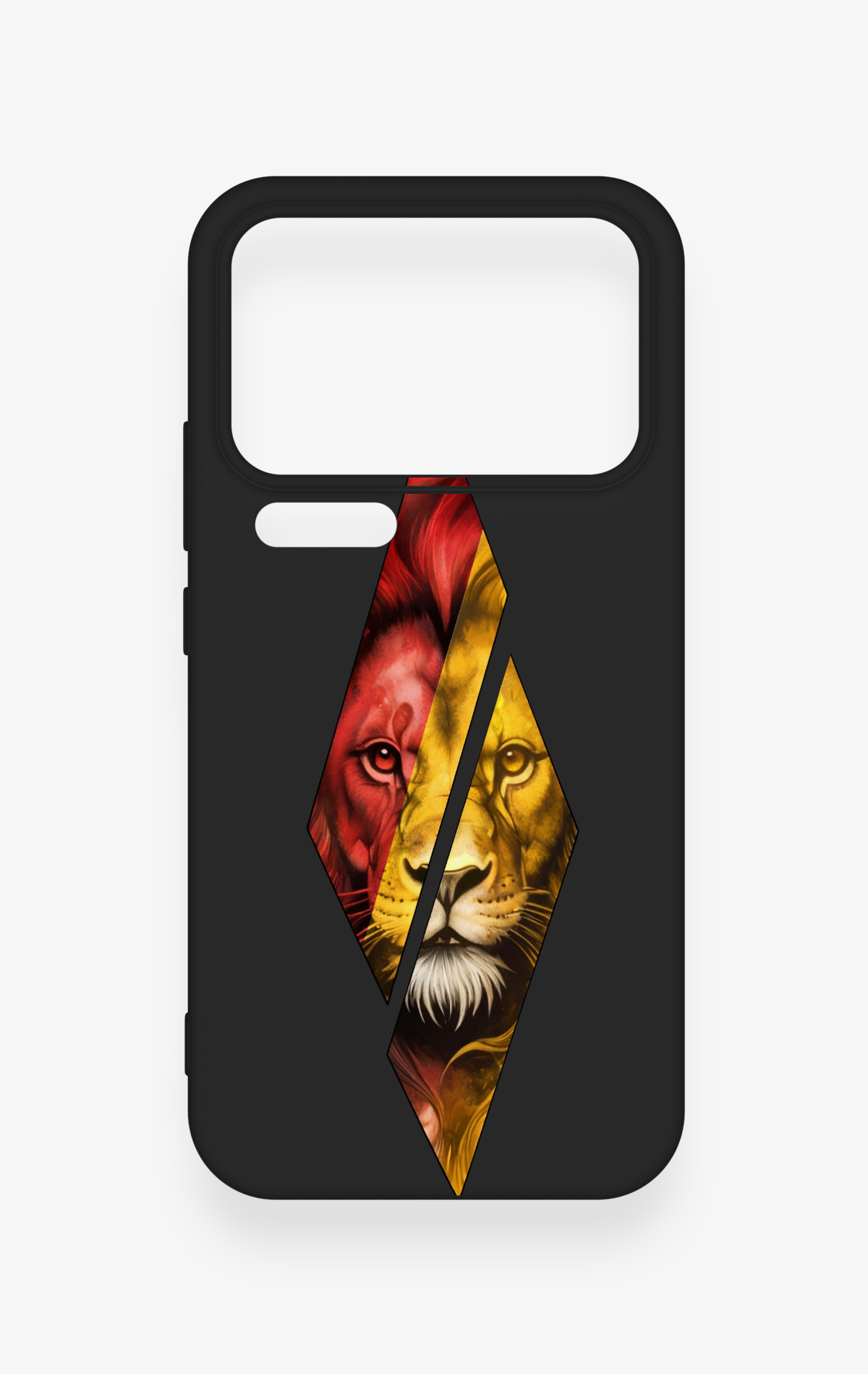 Mi 17 Pro Max Uyumlu Kesik Aslan Desenli Silikon Kılıf