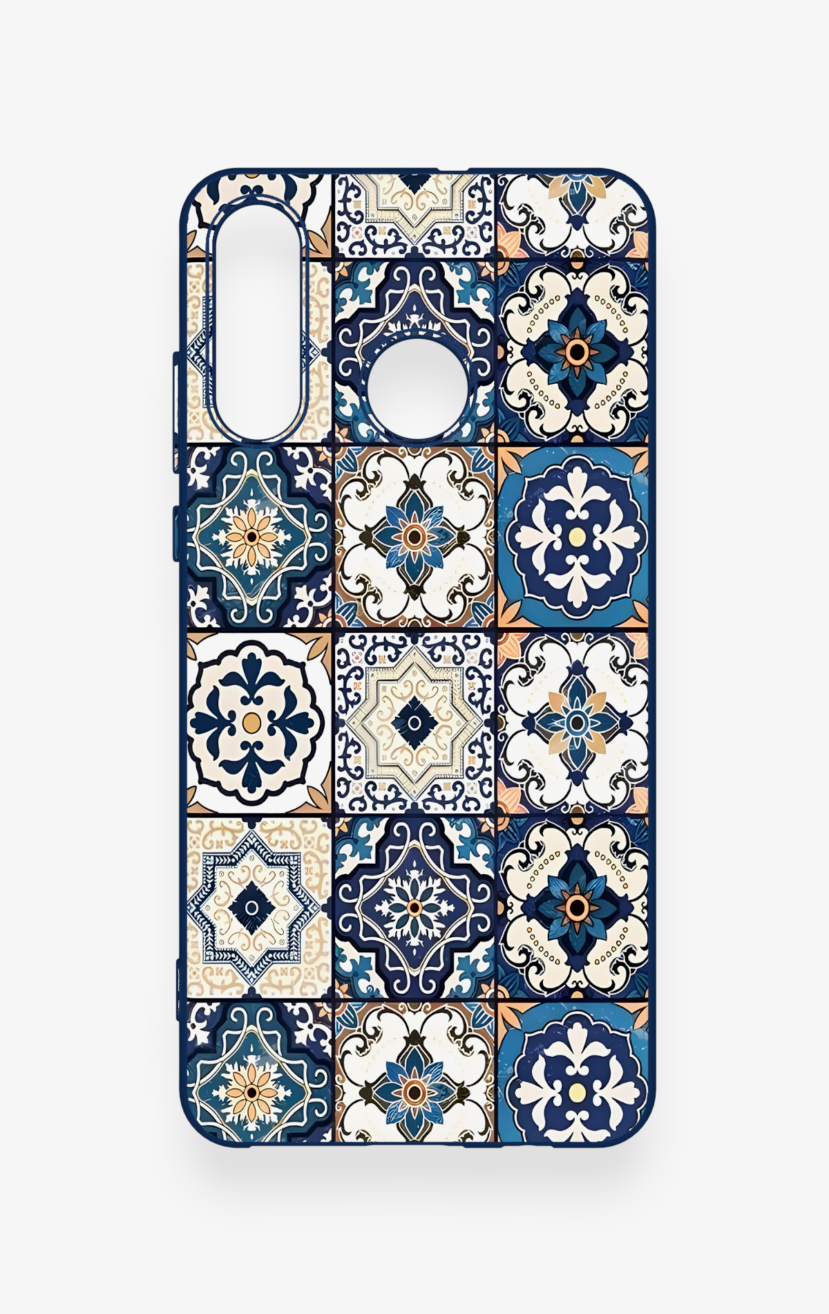 Huawei P30 Lite Uyumlu Mozaik Çini Desenli Silikon Kılıf