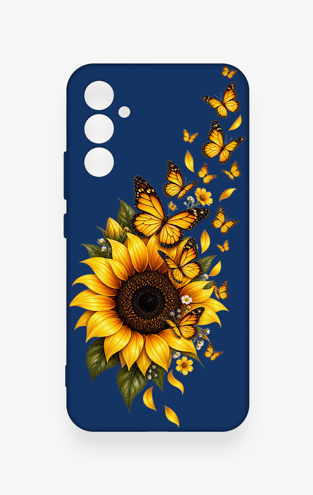 Samsung A34 Uyumlu Ayçiçeği Desenli Silikon Kılıf