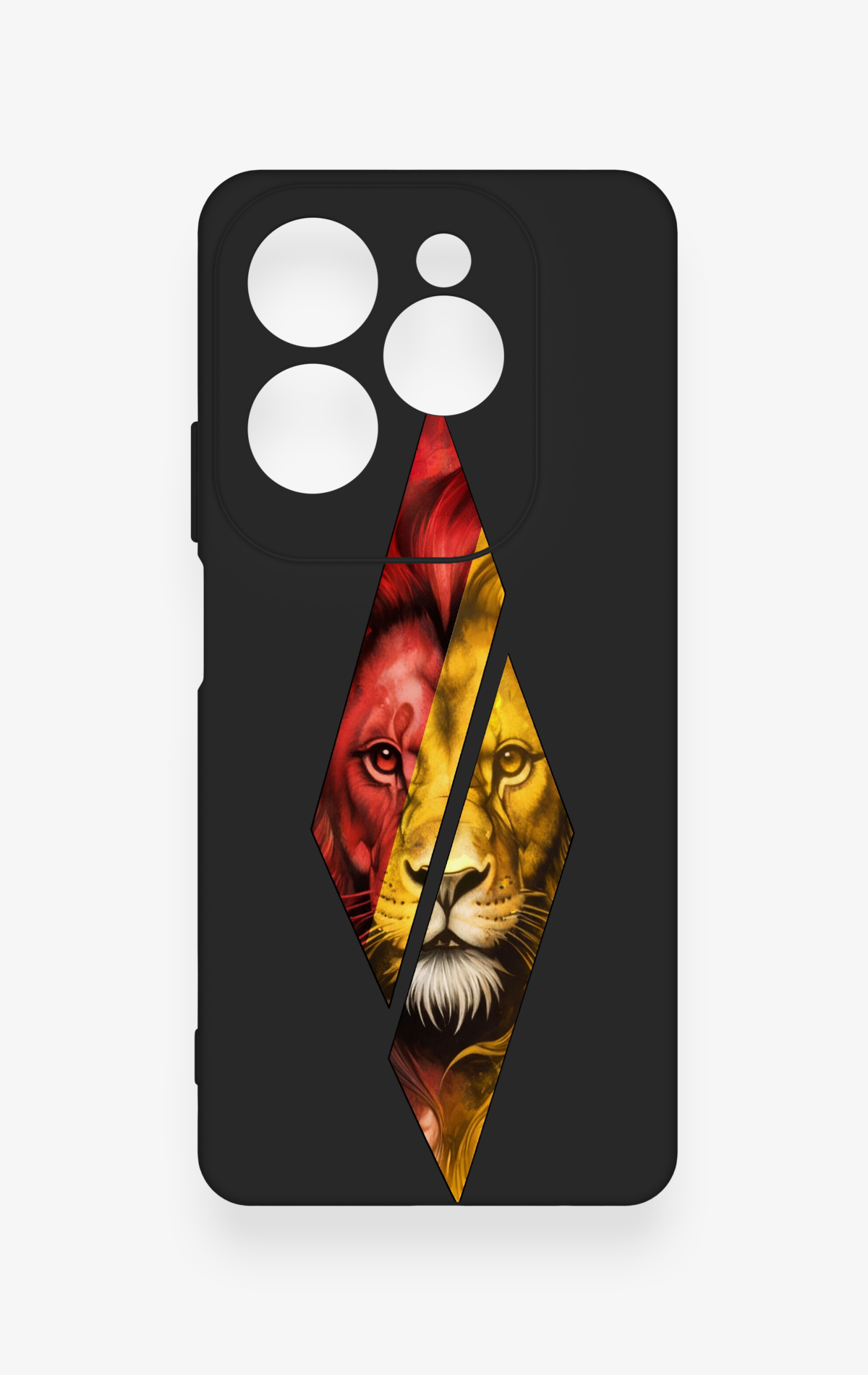 İnfinix Hot 40 Pro Uyumlu Kesik Aslan Desenli Silikon Kılıf