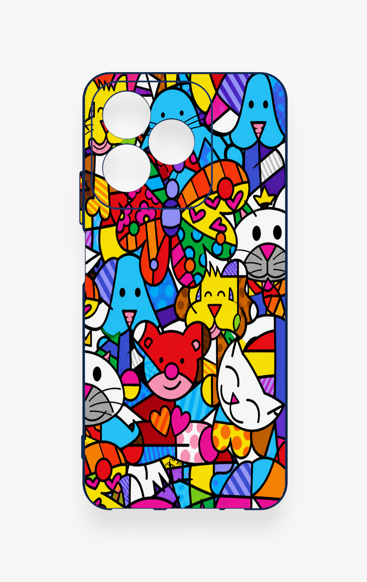 Realme C53 Uyumlu Britto Garden Desenli Silikon Kılıf