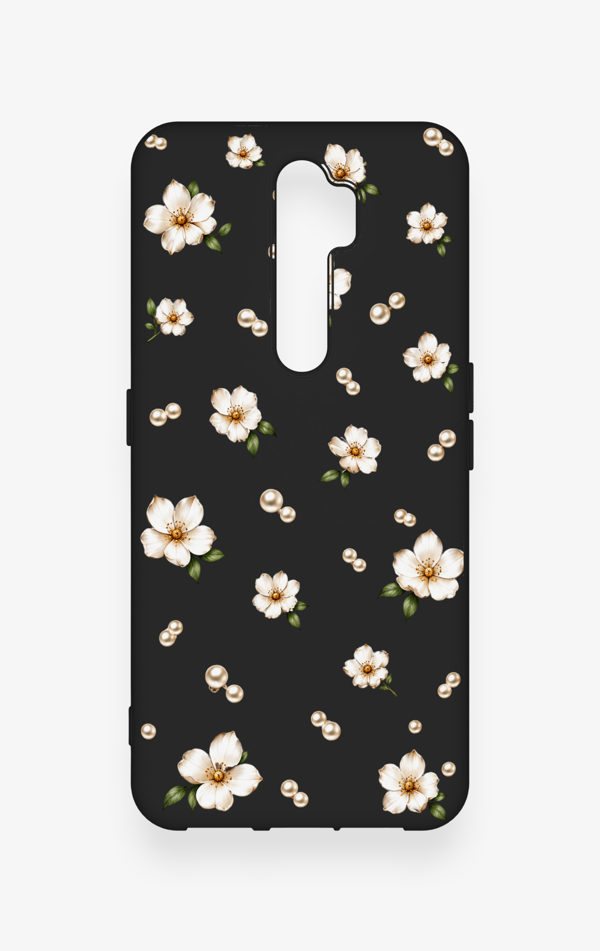 Oppo A5 2020 Uyumlu İnci Papatya Desenli Silikon Kılıf