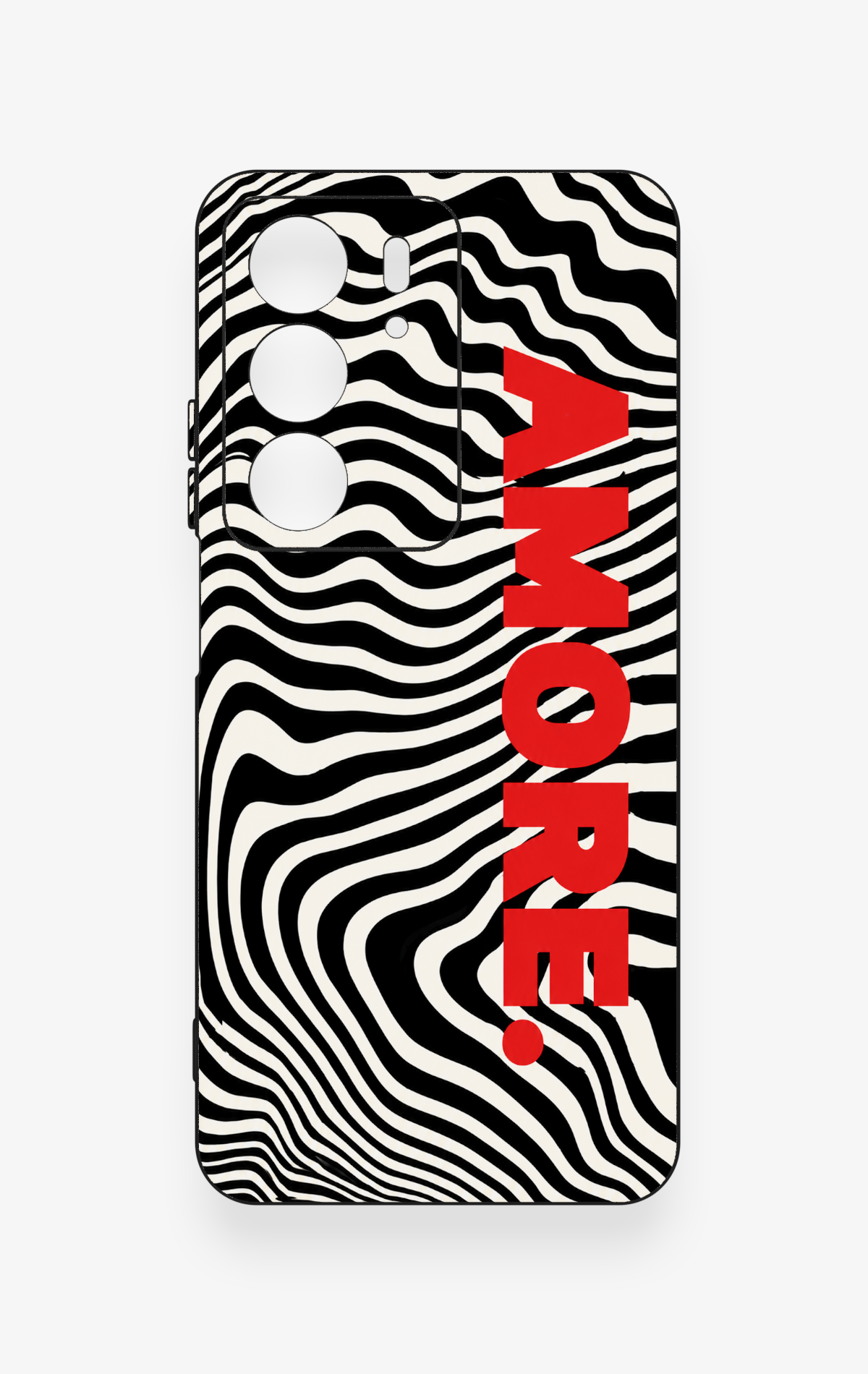 Realme C75 Uyumlu Zebra Amore Desenli Silikon Kılıf
