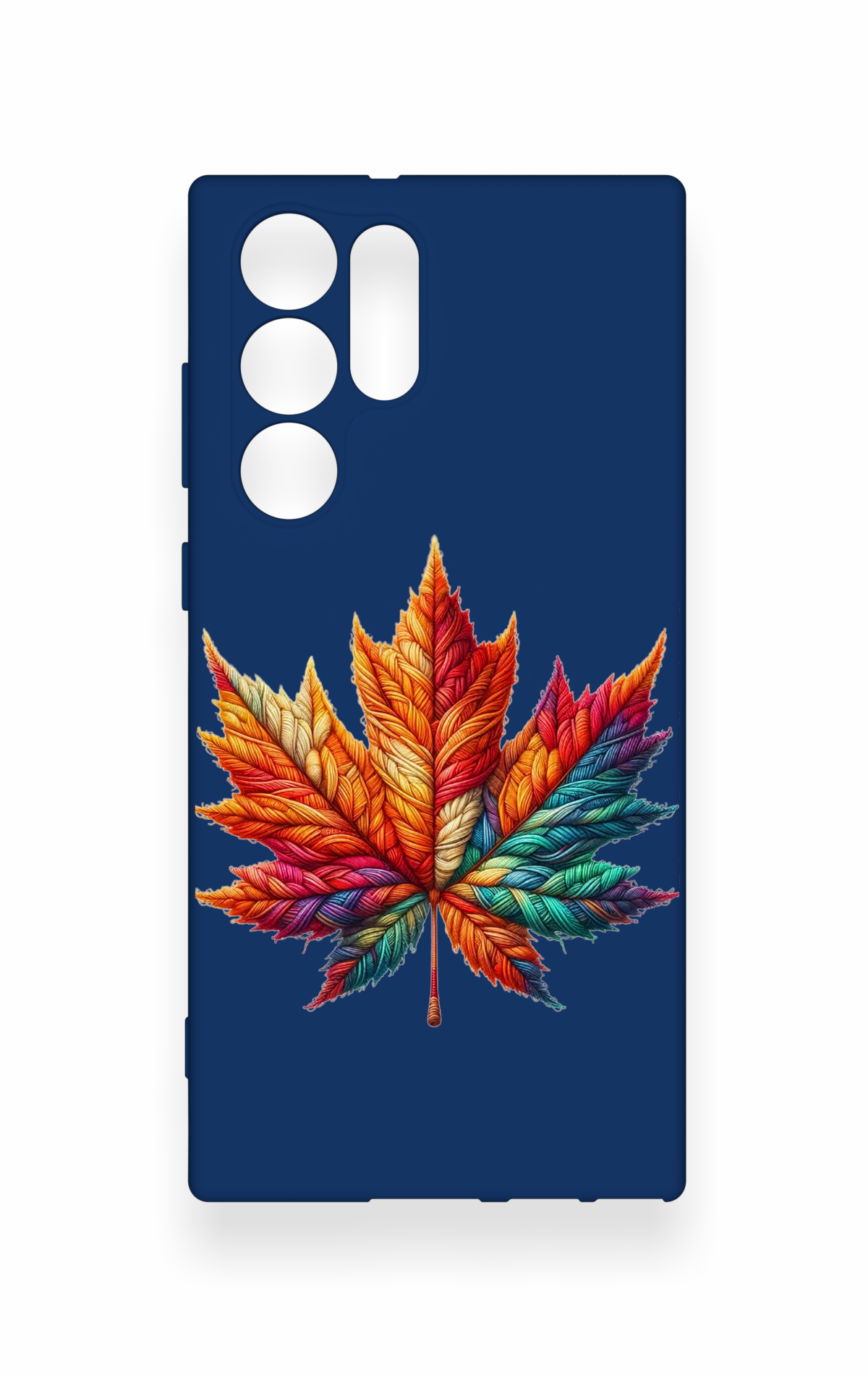 Samsung S22 Ultra Uyumlu Renkli Yaprak Desenli Silikon Kılıf