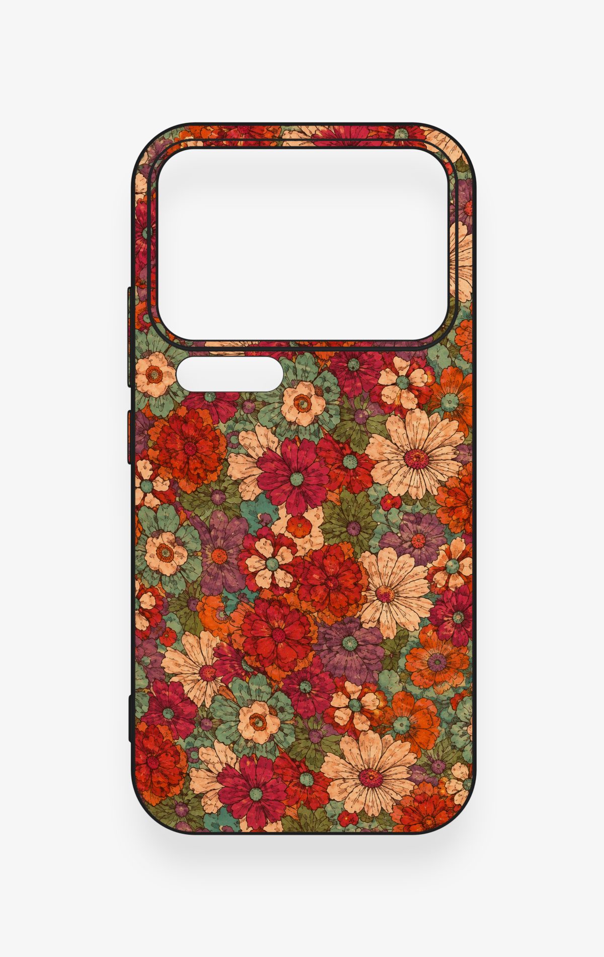 Xiaomi Mi 17 Pro 5G Uyumlu Pastel Çiçek Bahçesi Desenli Silikon Kılıf