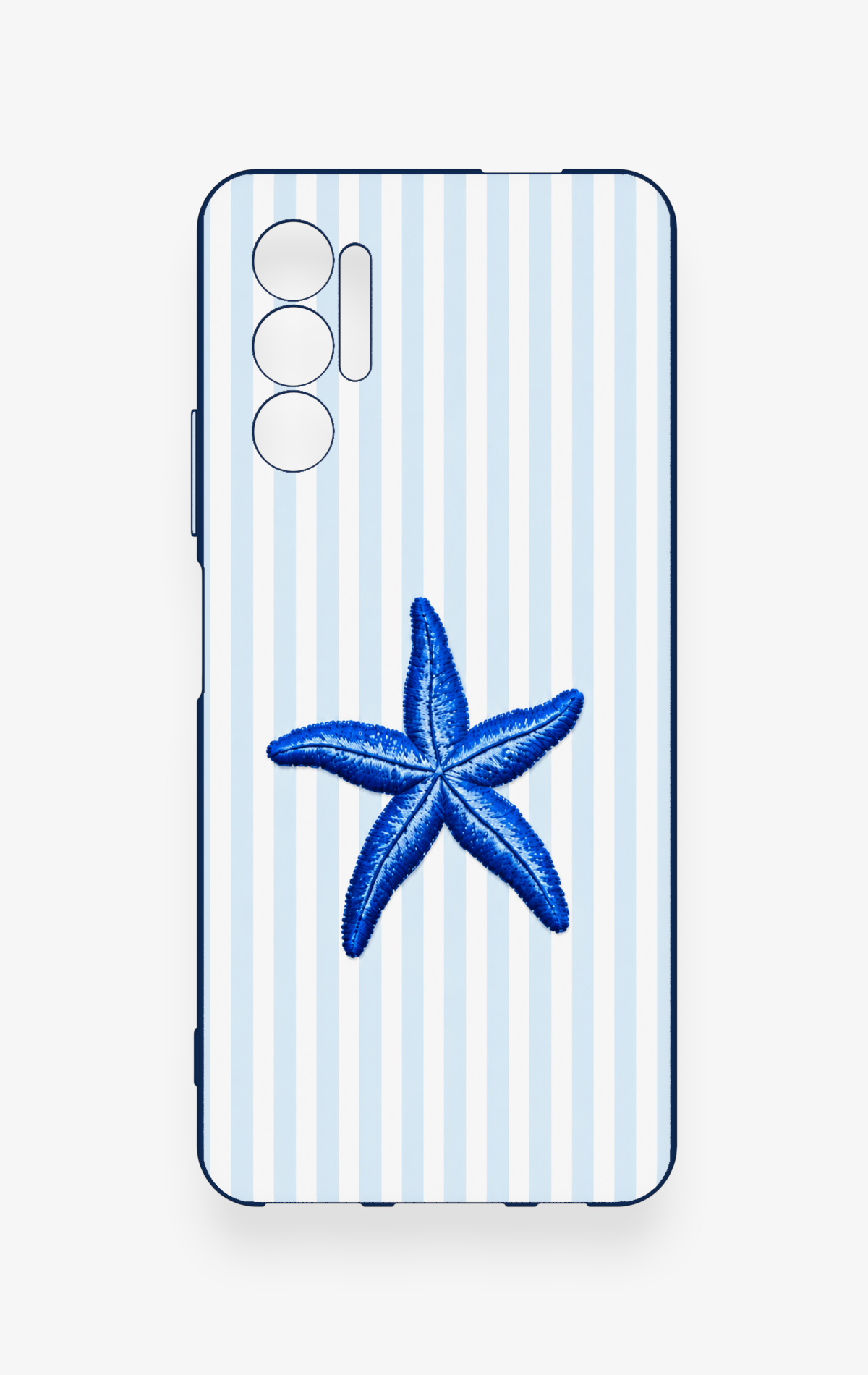 Tecno Pova 3 Uyumlu Mavi Deniz Yıldızı Desenli Silikon Kılıf