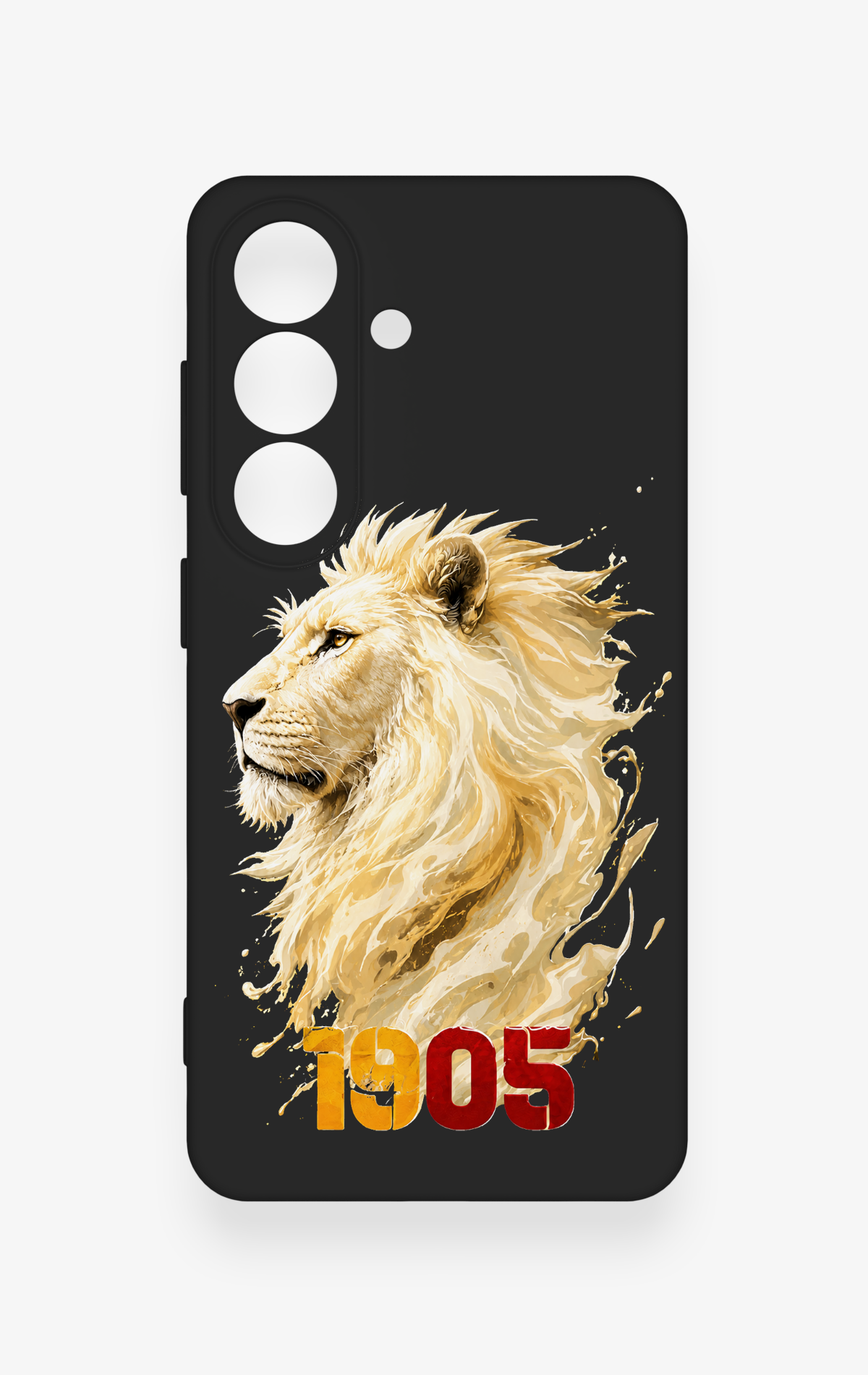 Samsung S26 Uyumlu Sarı Kırmızı 1905 Aslan Desenli Silikon Kılıf