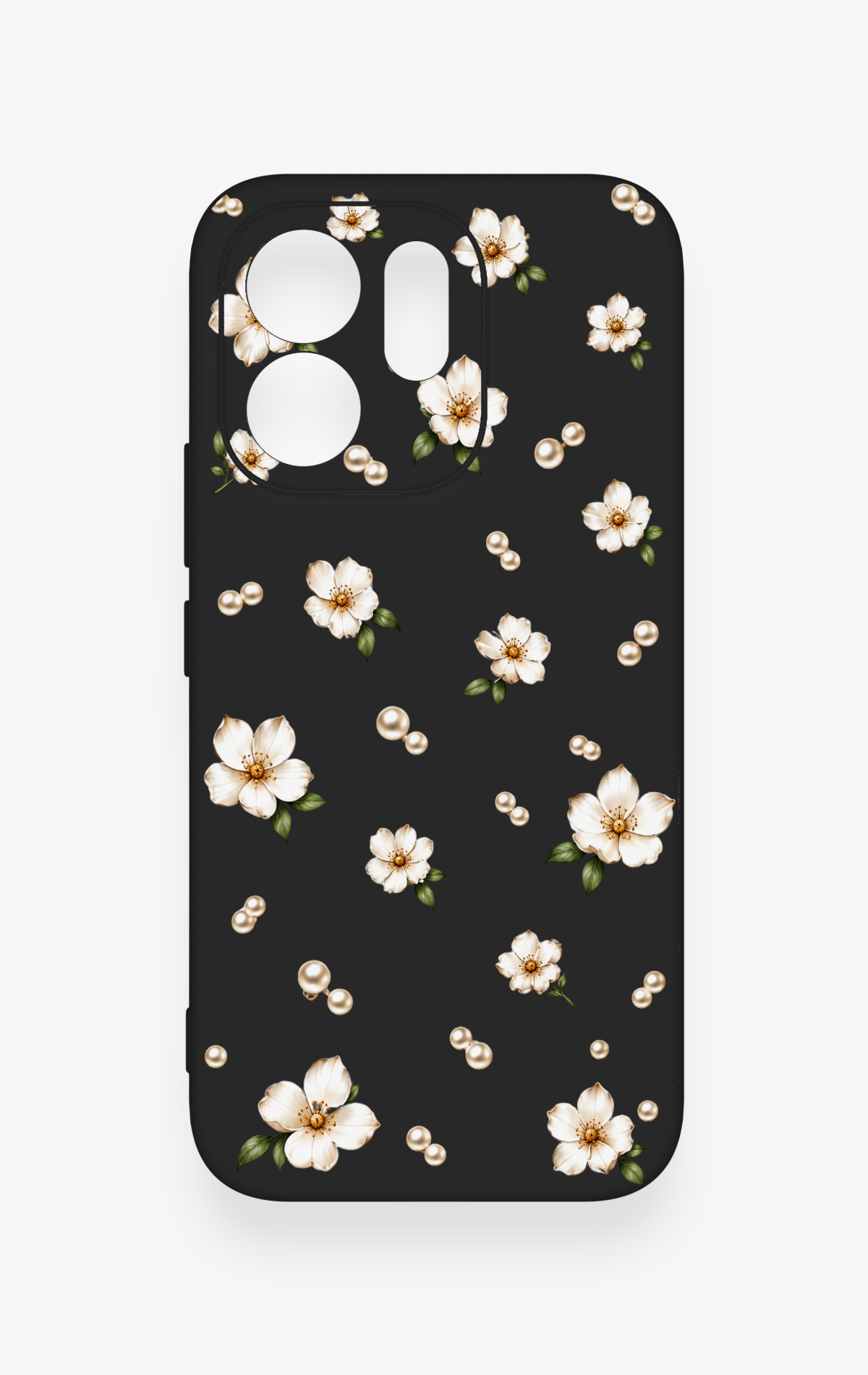 Vivo V70 5G Uyumlu İnci Papatya Desenli Silikon Kılıf