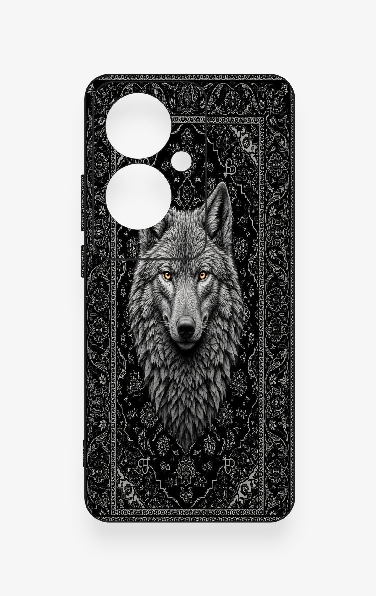 Oppo Reno 11F Uyumlu Etnik Kurt Desenli Silikon Kılıf