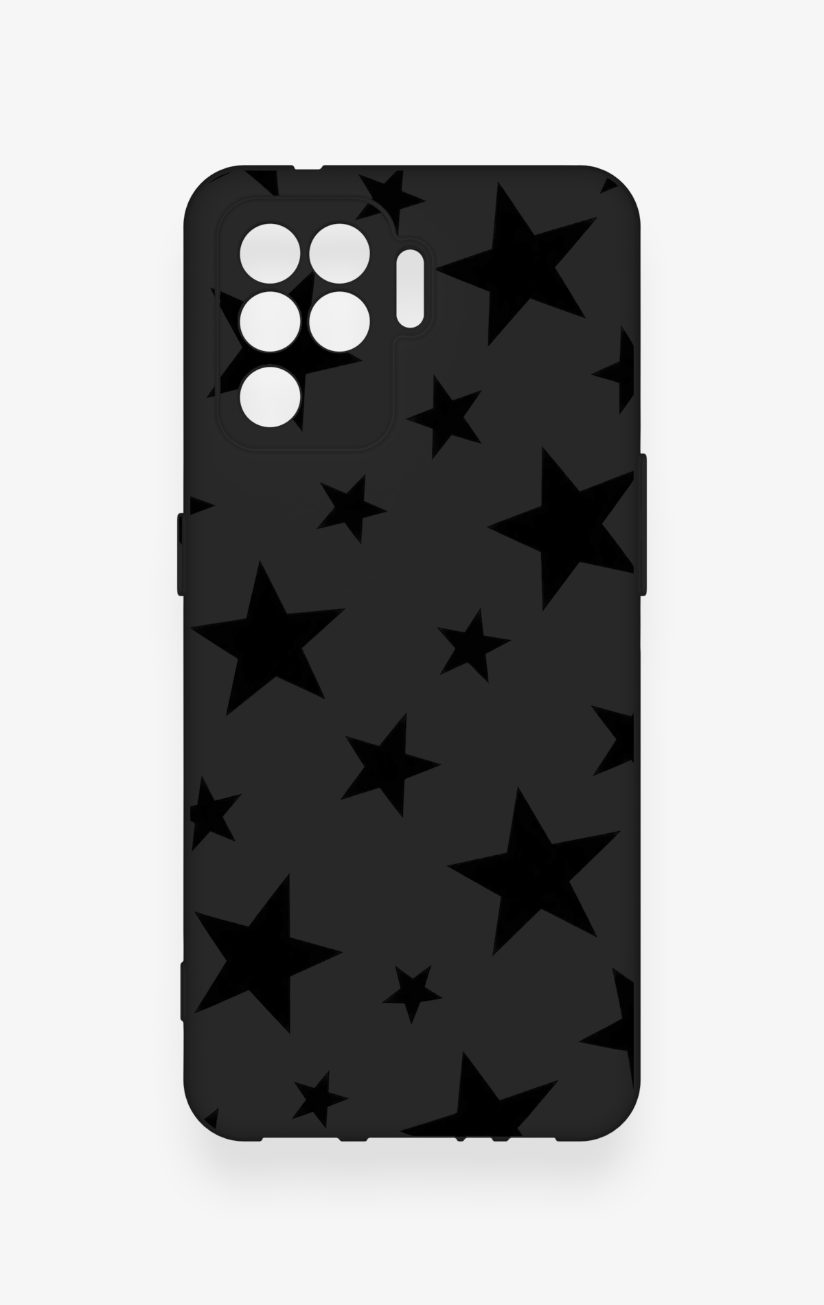 Oppo Reno 5 Lite Uyumlu Siyah Star Desenli Silikon Kılıf
