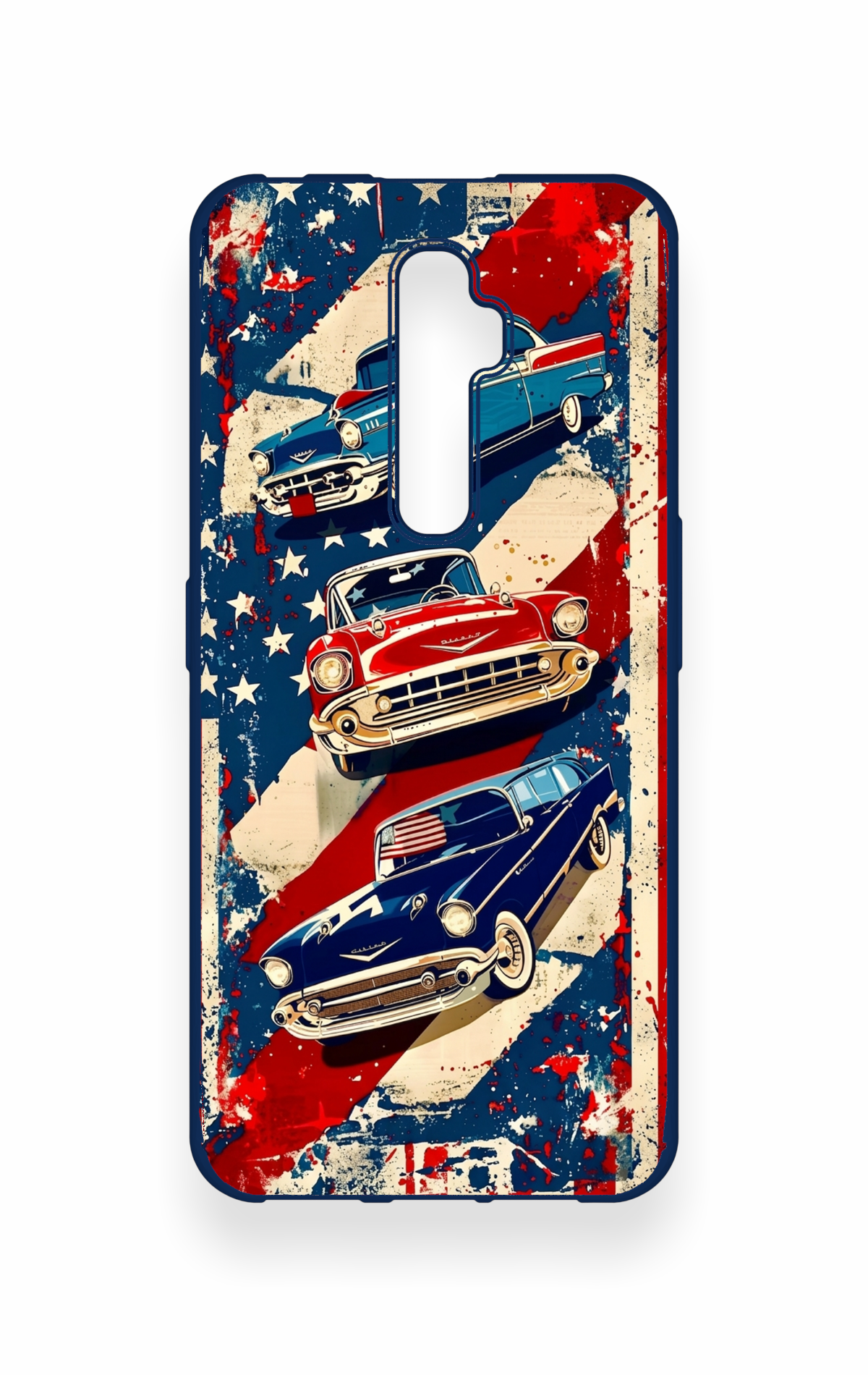 Oppo Reno 2Z Uyumlu Amerikan Chevrolet Desenli Silikon Kılıf