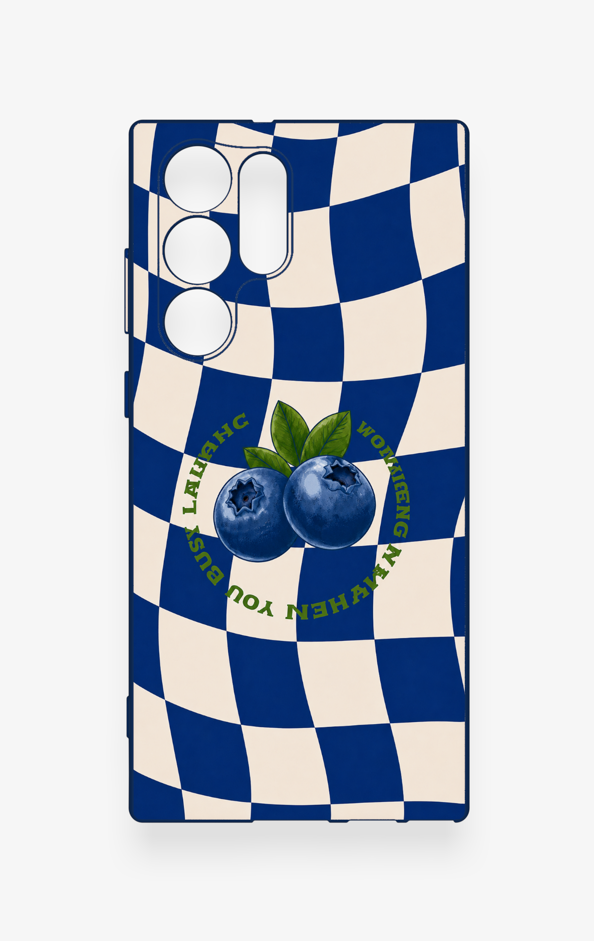Samsung S22 Ultra Uyumlu Yaban Mersini Desenli Silikon Kılıf