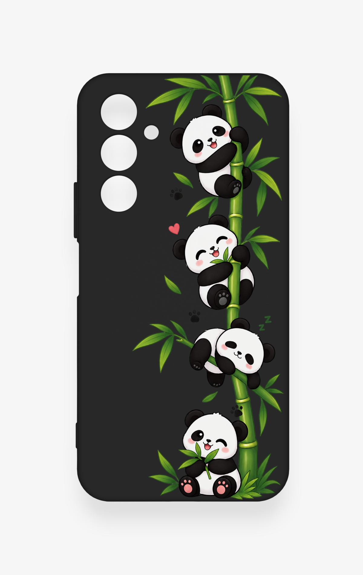 Samsung A54 Uyumlu Sevimli Panda Bambu Desenli Silikon Kılıf