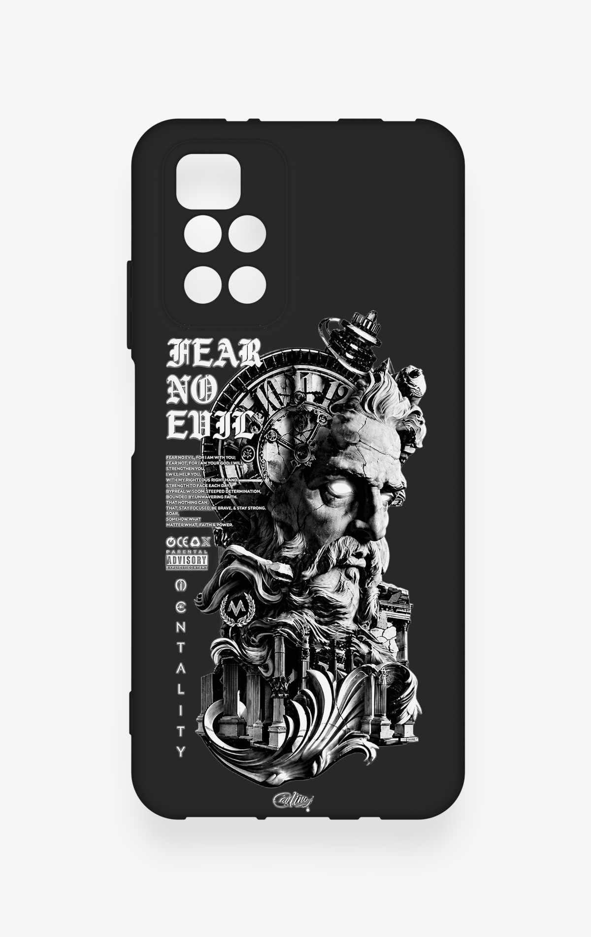 Redmi 10 2022 Uyumlu Fear No Evil Desenli Silikon Kılıf