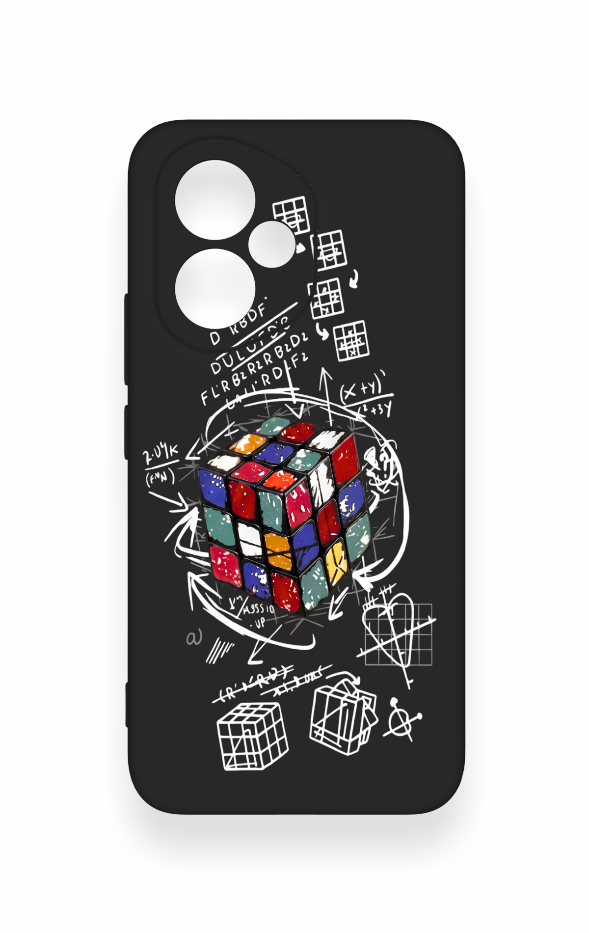 Honor 400 Uyumlu Rubik Küb Desenli Silikon Kılıf