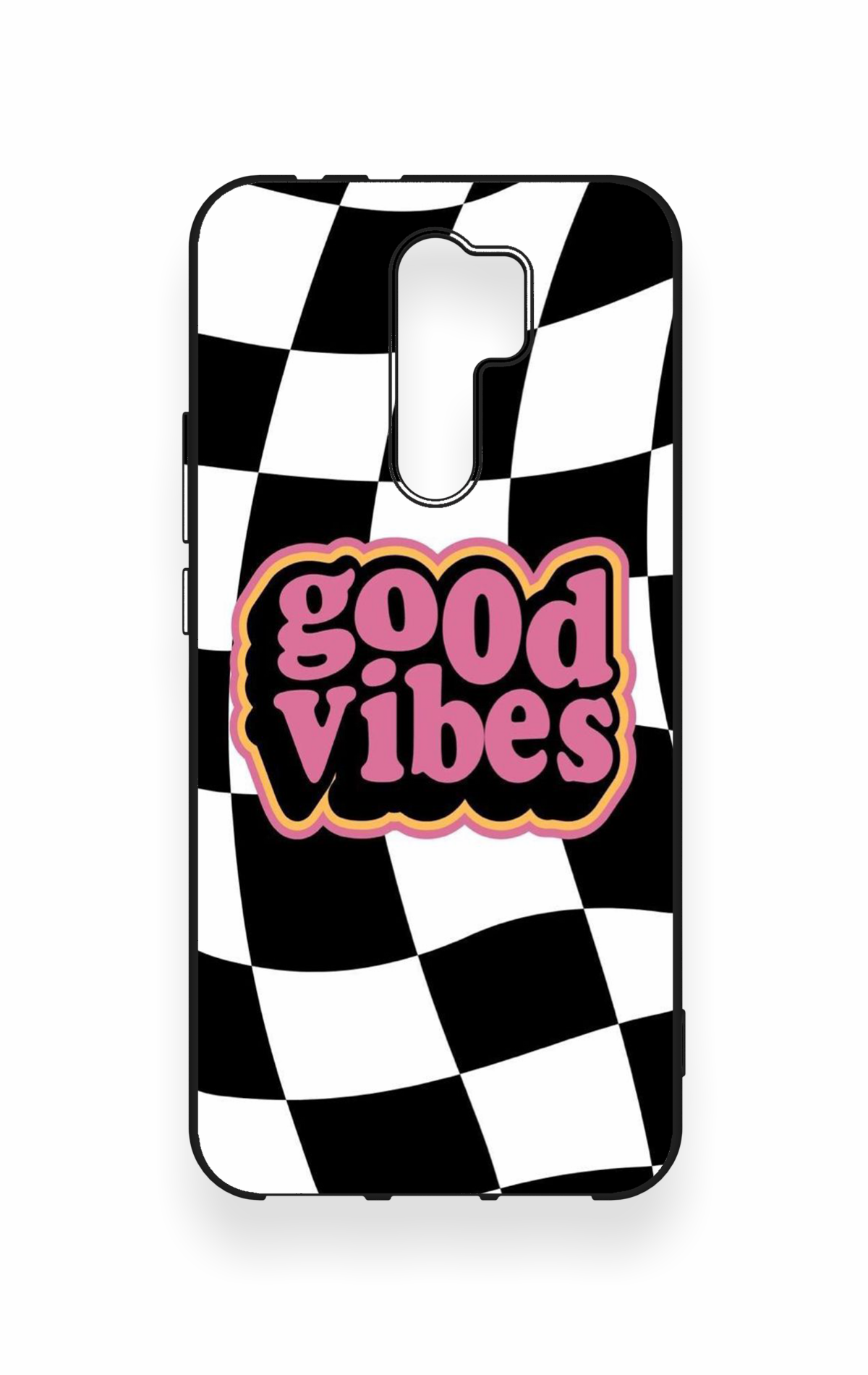 Redmi 9 Uyumlu Black Good Vibes Desenli Silikon Kılıf