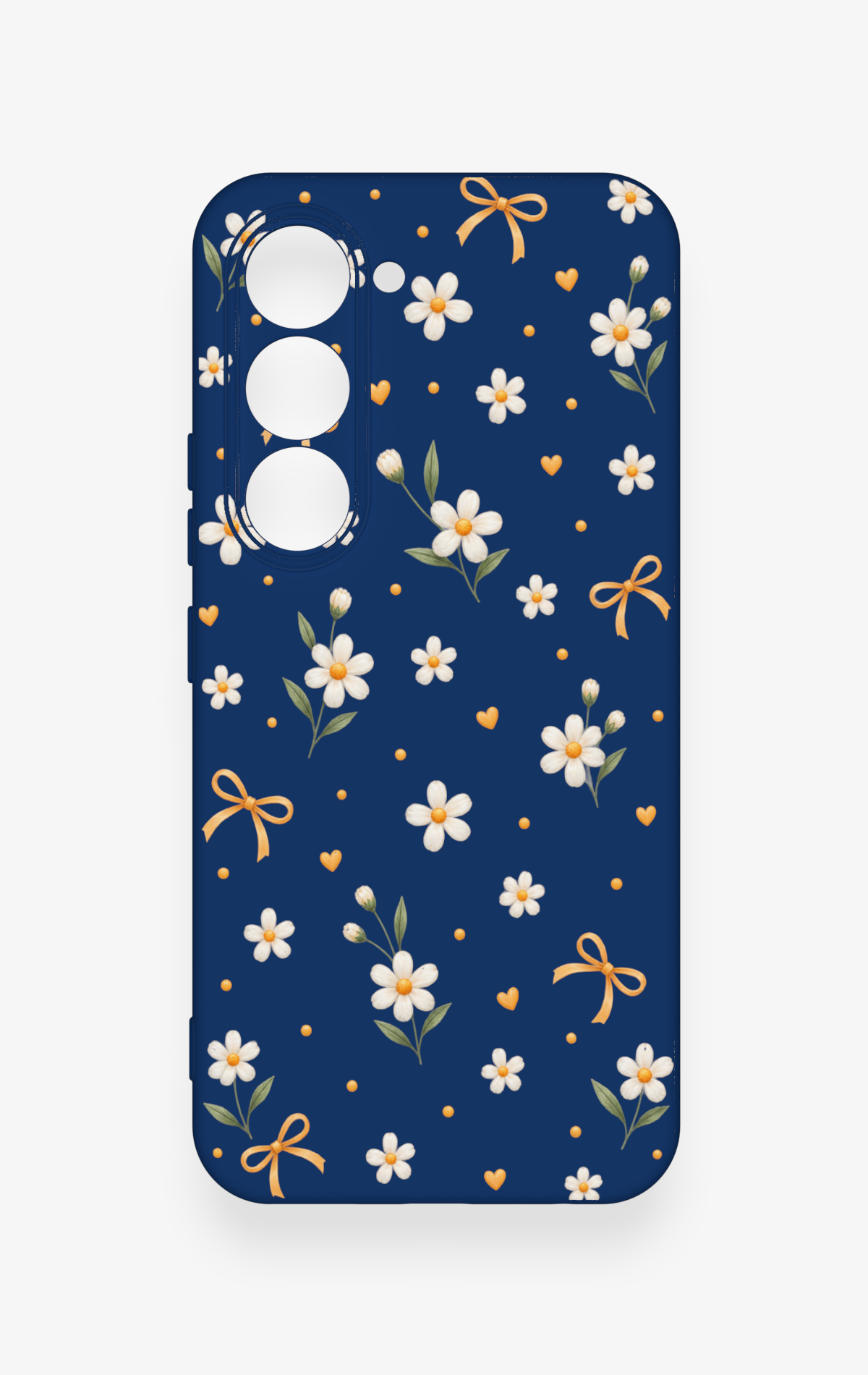 Tecno Spark 40 Pro Uyumlu Papatya Fiyonk Desenli Silikon Kılıf