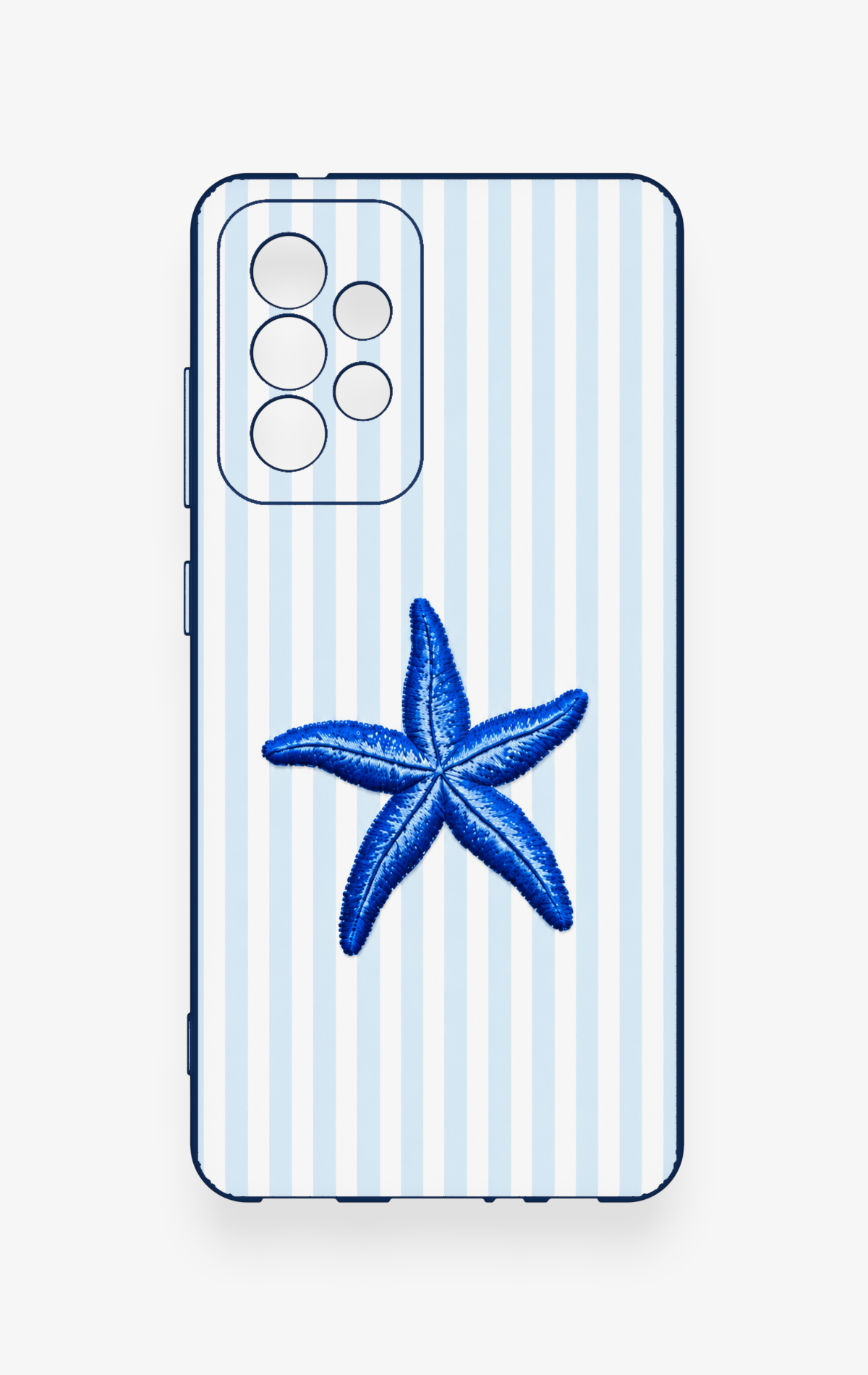 Samsung A52 Uyumlu Mavi Deniz Yıldızı Desenli Silikon Kılıf