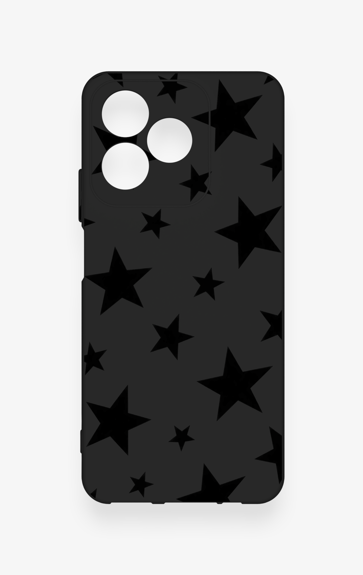 Realme C53 Uyumlu Siyah Star Desenli Silikon Kılıf