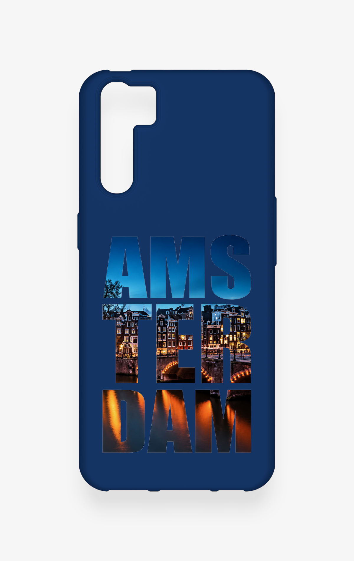 Oppo A91 Uyumlu Amsterdam Desenli Silikon Kılıf