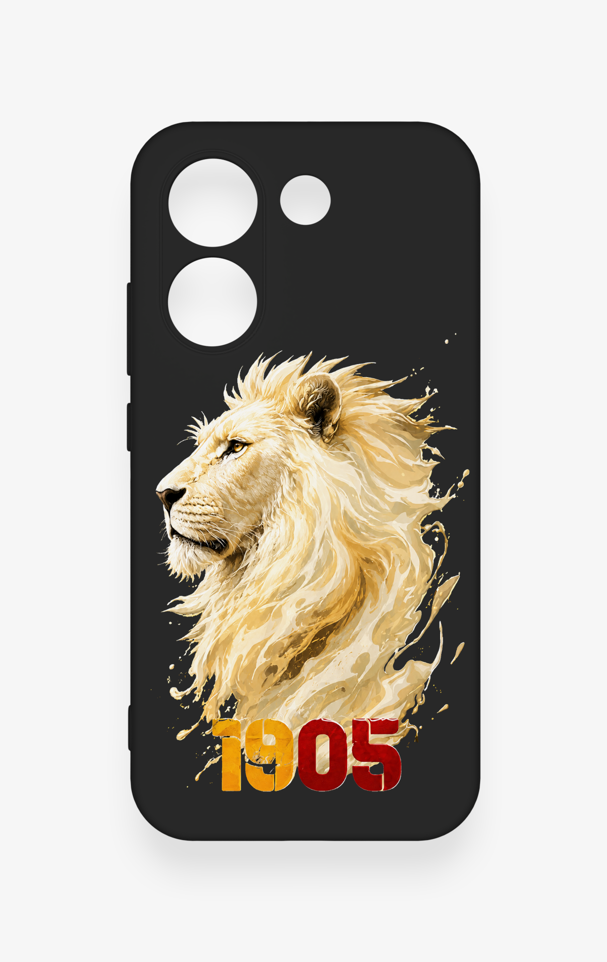 Poco X8 Pro Uyumlu Sarı Kırmızı 1905 Aslan Desenli Silikon Kılıf