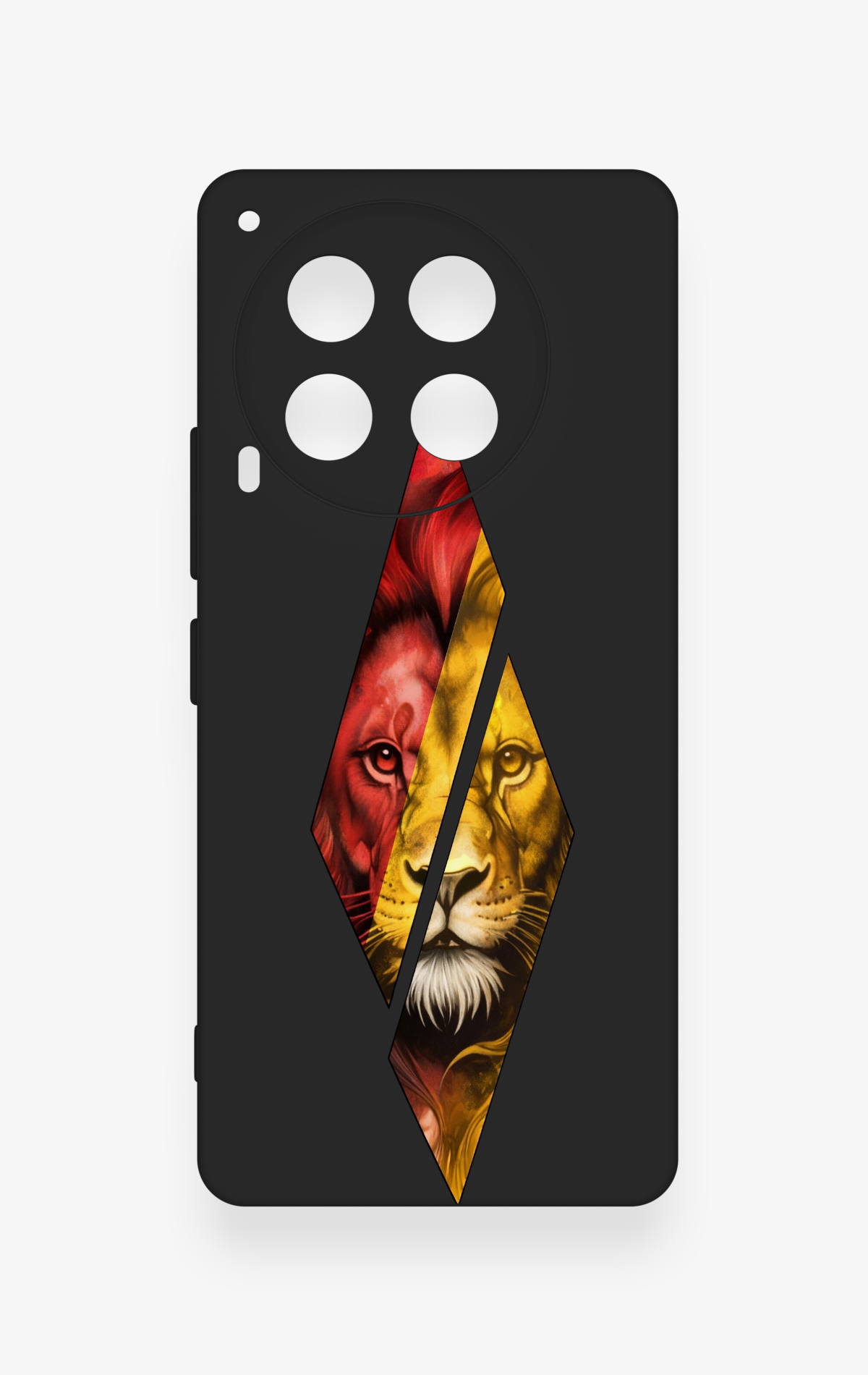Tecno Camon 30 Uyumlu Kesik Aslan Desenli Silikon Kılıf