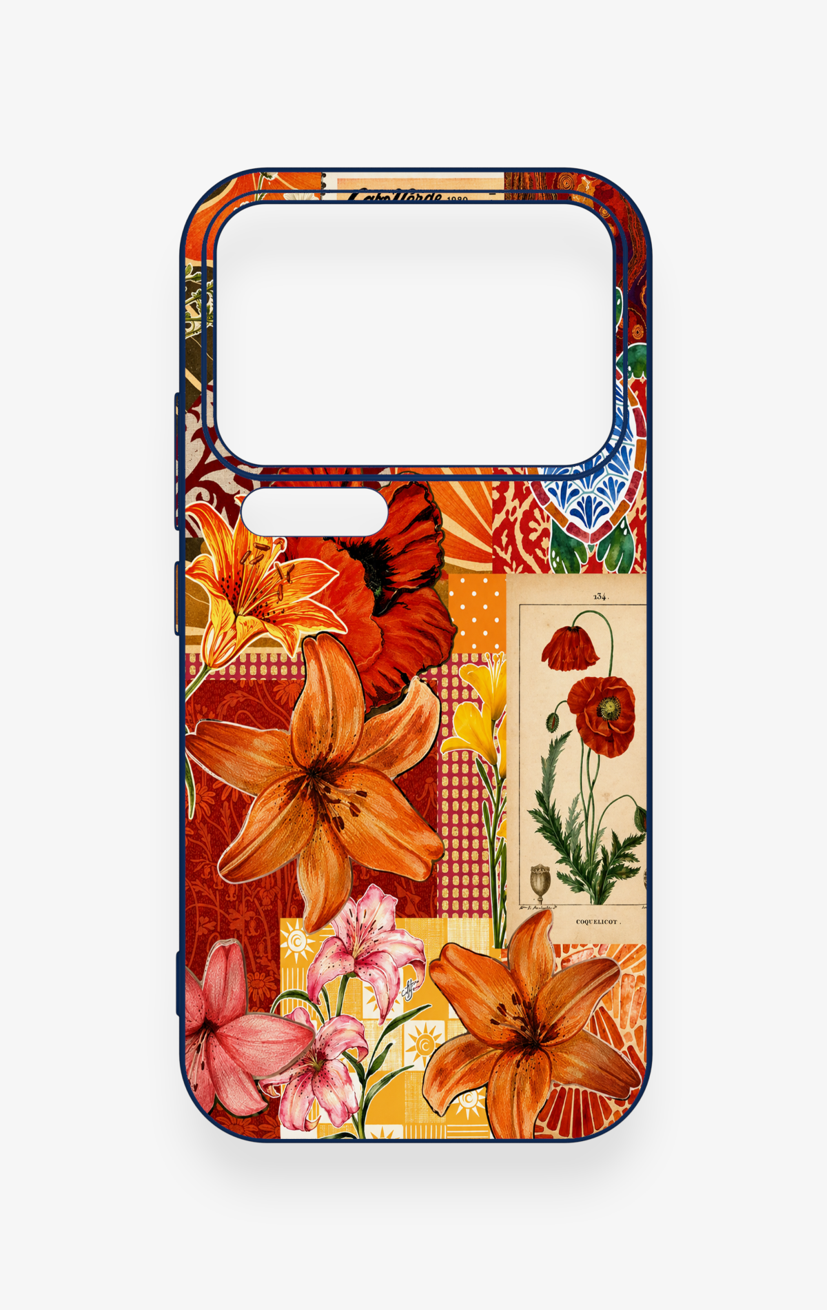 Xiaomi Mi 17 Pro 5G Uyumlu Turuncu Zambak Desenli Silikon Kılıf