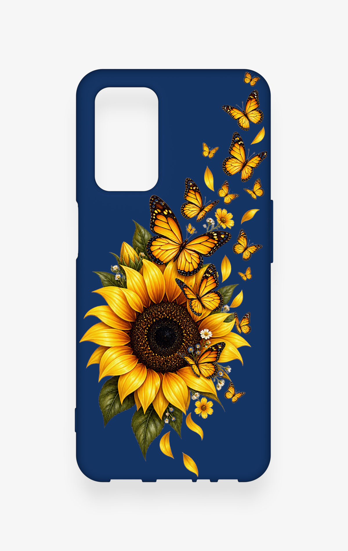 Oppo A55 Uyumlu Ayçiçeği Desenli Silikon Kılıf