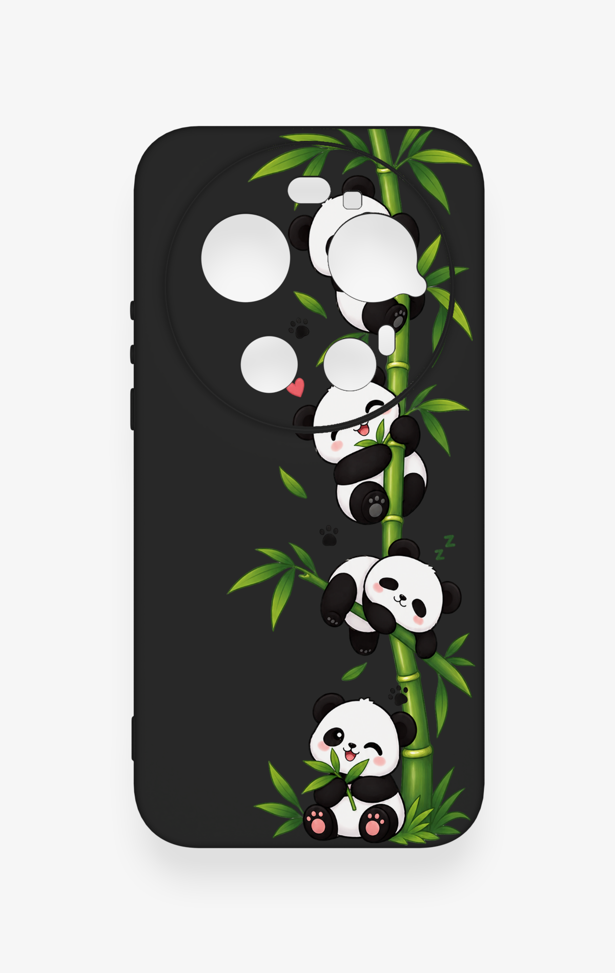 Mi 17 Ultra Uyumlu Sevimli Panda Bambu Desenli Silikon Kılıf
