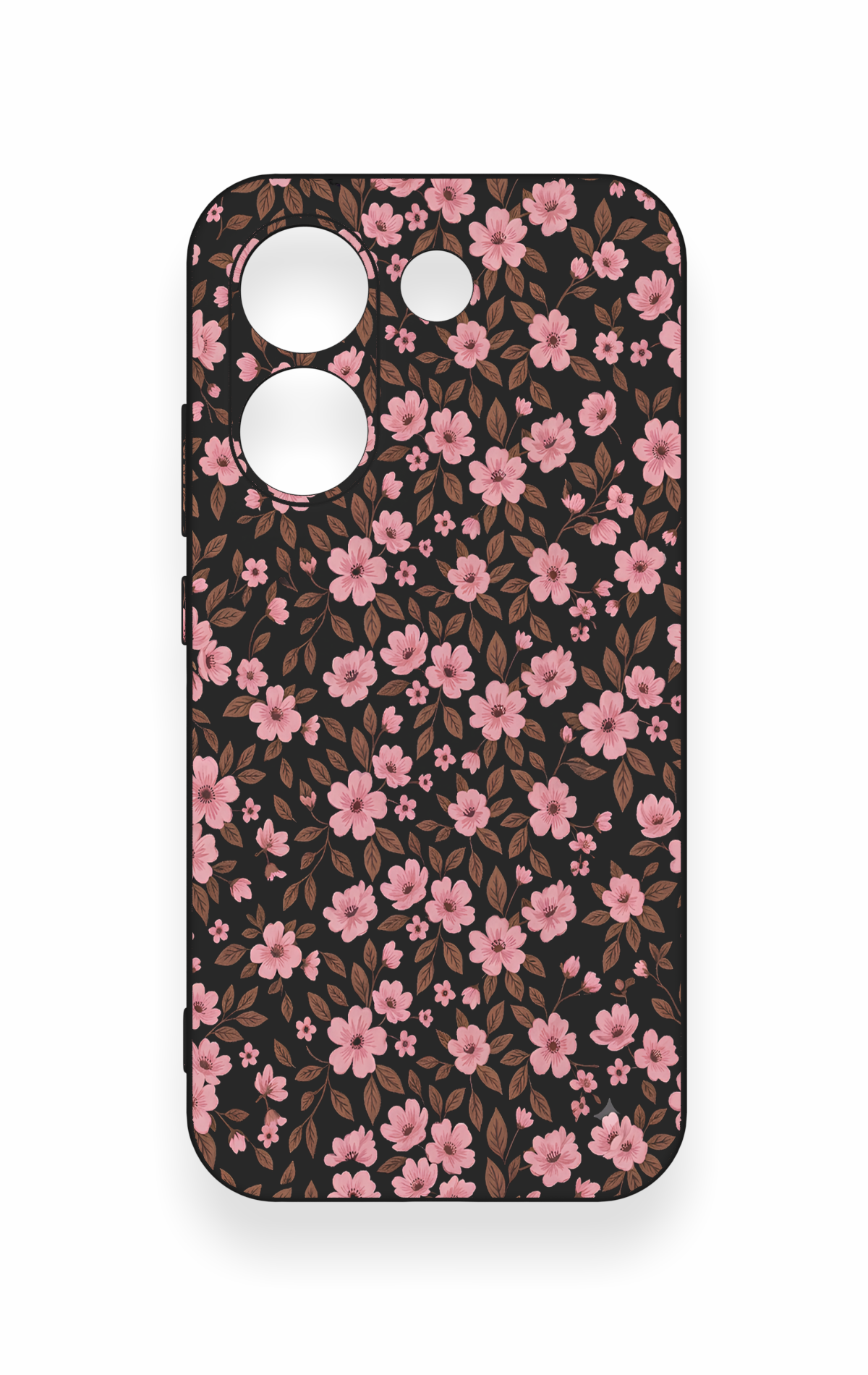 Poco X8 Pro Uyumlu Mini Pembe Çiçek Desenli Silikon Kılıf