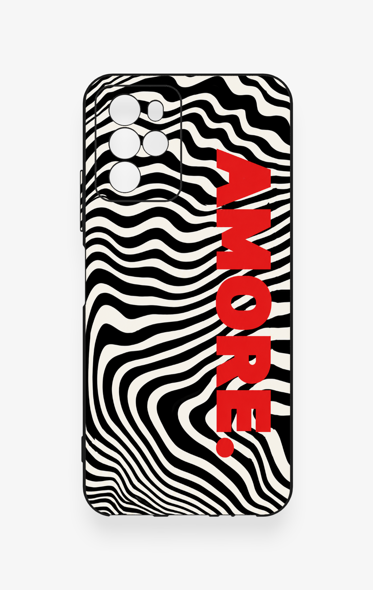 Omix x700 Uyumlu Zebra Amore Desenli Silikon Kılıf