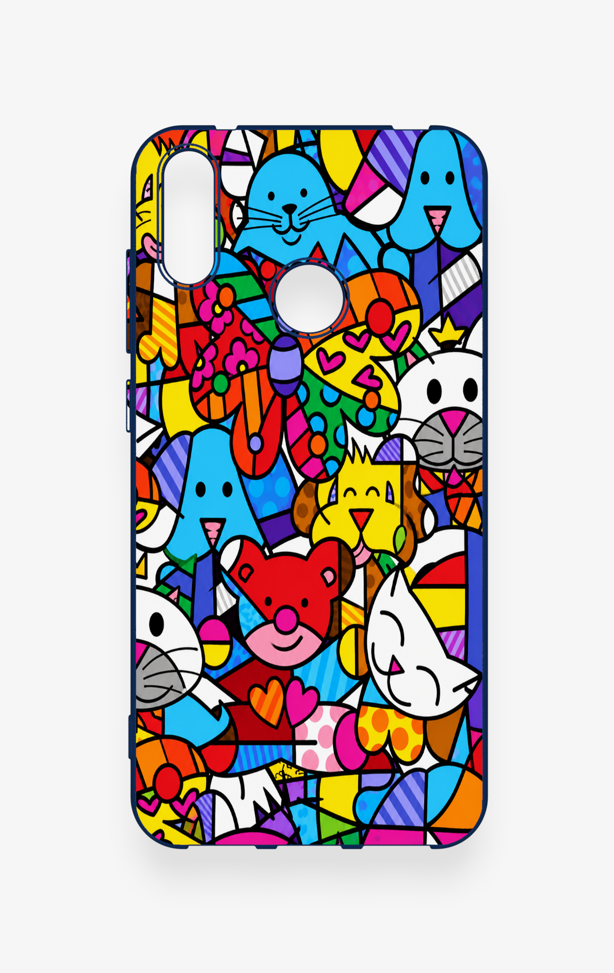 Huawei Y7 2019 Uyumlu Britto Garden Desenli Silikon Kılıf