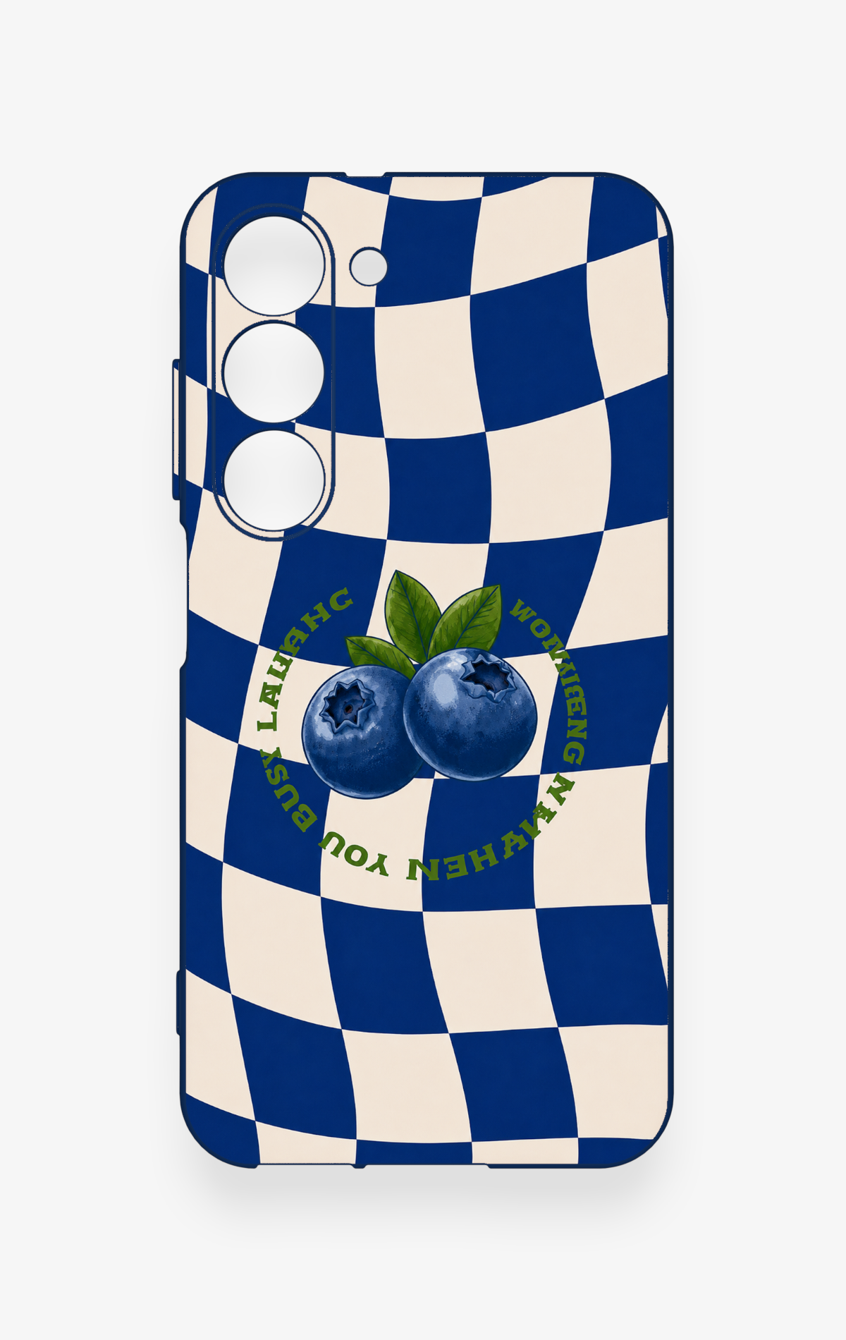 Samsung S23 Uyumlu Yaban Mersini Desenli Silikon Kılıf