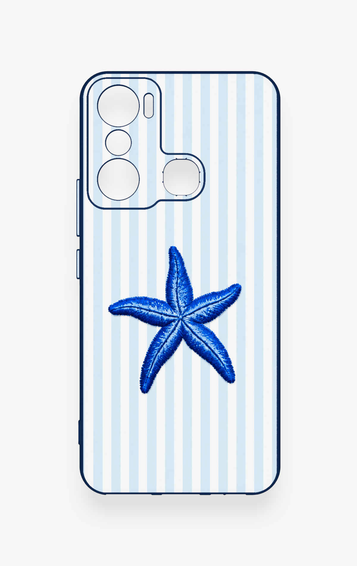 İnfinix Hot 20i Uyumlu Mavi Deniz Yıldızı Desenli Silikon Kılıf