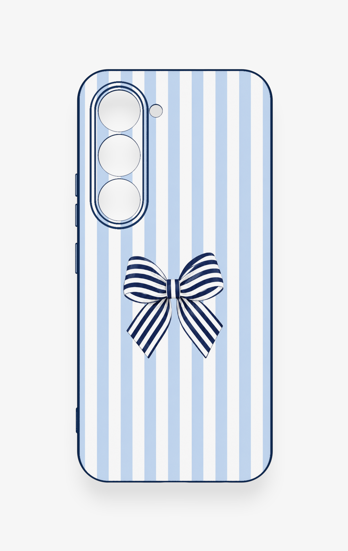Tecno Spark 40 Pro Uyumlu Mavi Beyaz Kurdele Desenli Silikon Kılıf