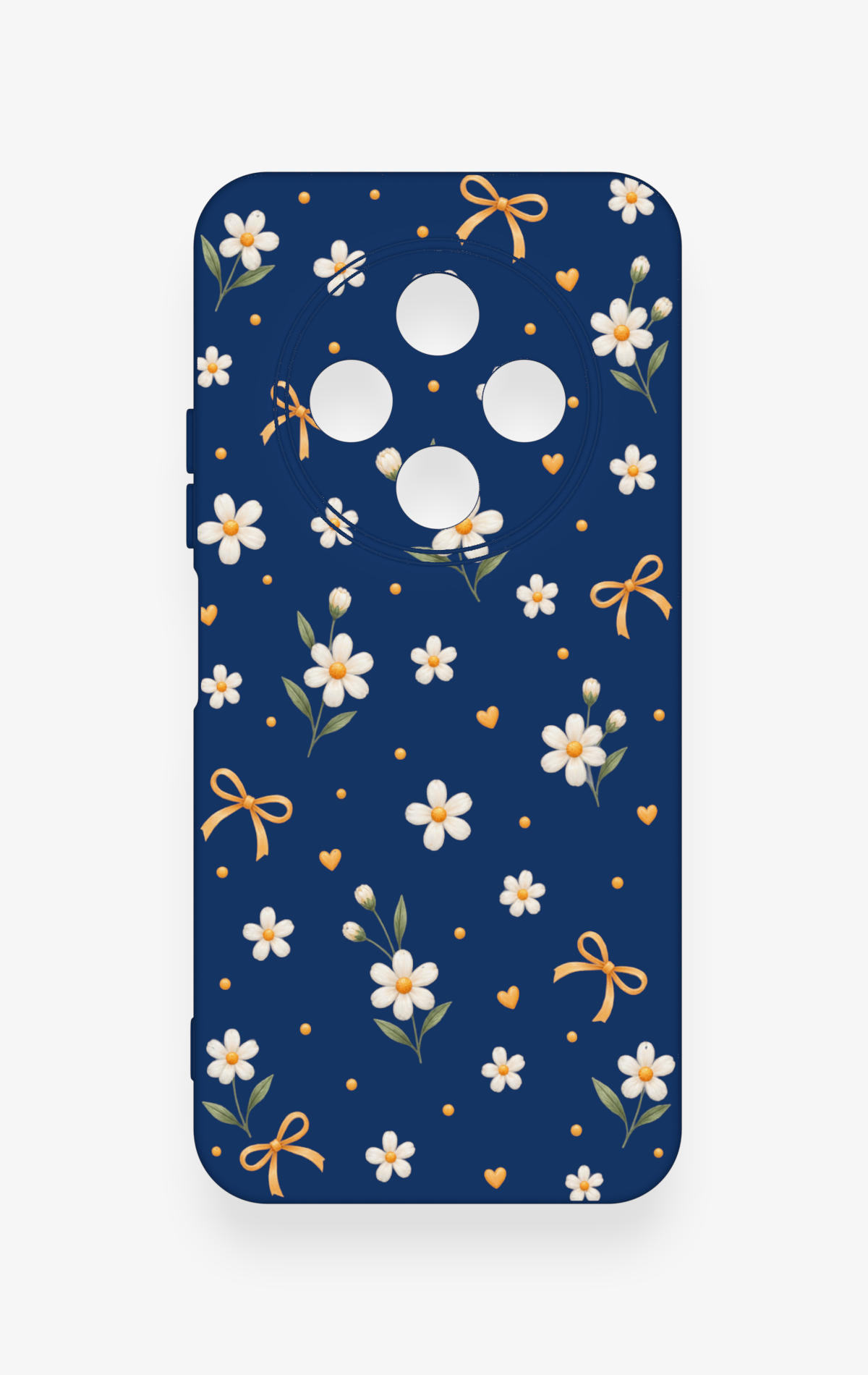 Tecno Spark 30C Uyumlu Papatya Fiyonk Desenli Silikon Kılıf