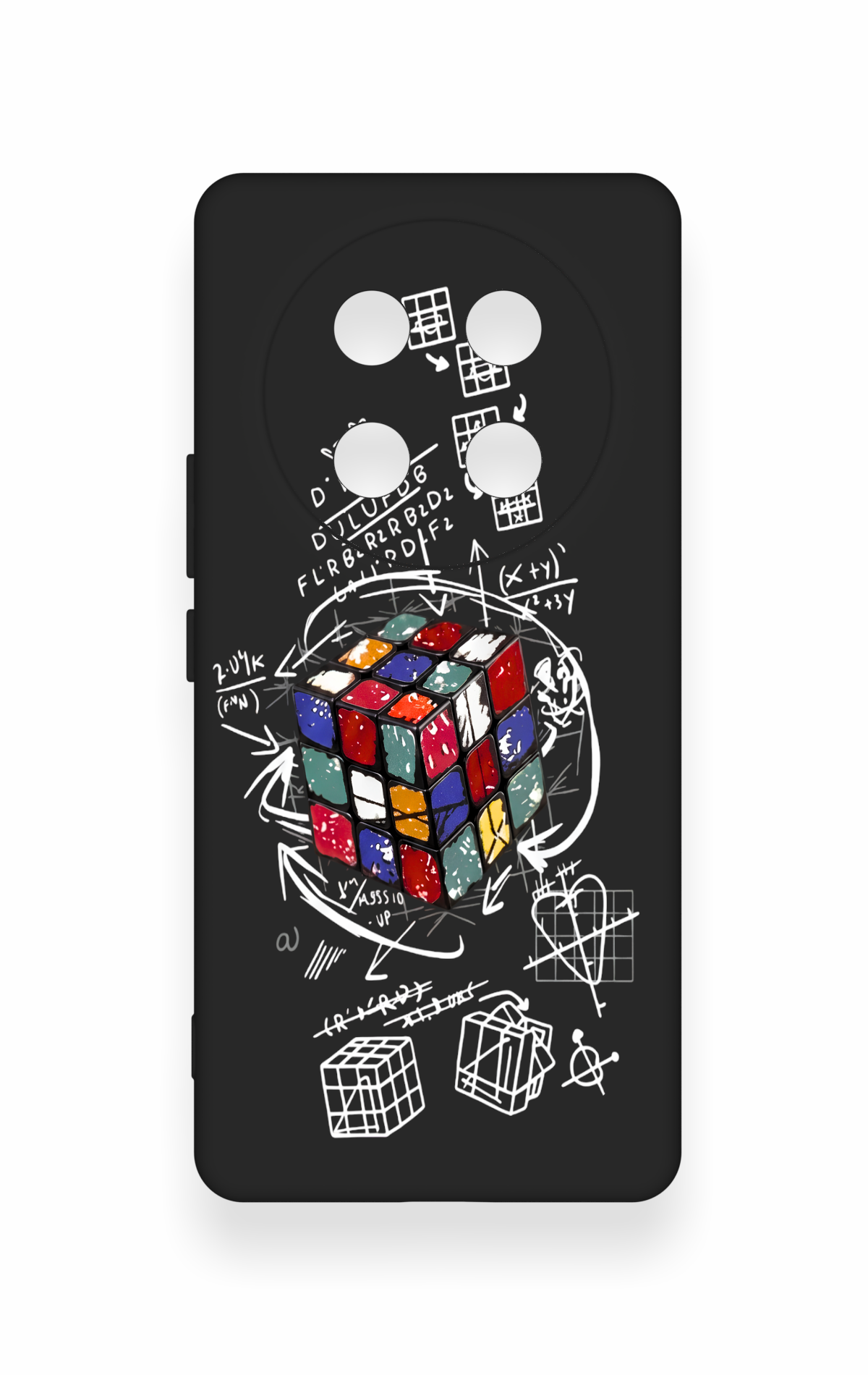 Honor Magic 7 Lite 5G Uyumlu Rubik Küb Desenli Silikon Kılıf
