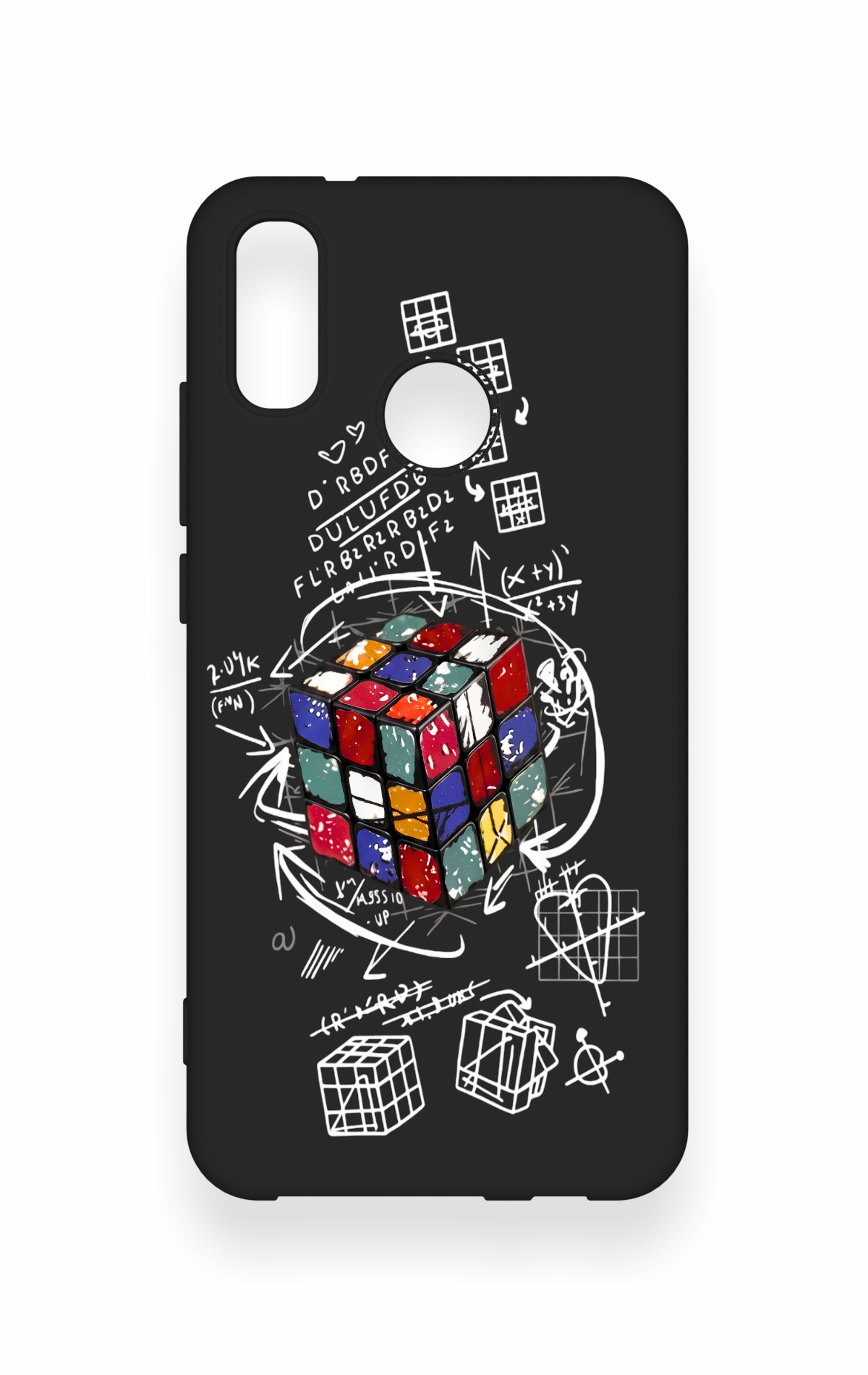 Huawei P20 Lite Uyumlu Rubik Küb Desenli Silikon Kılıf